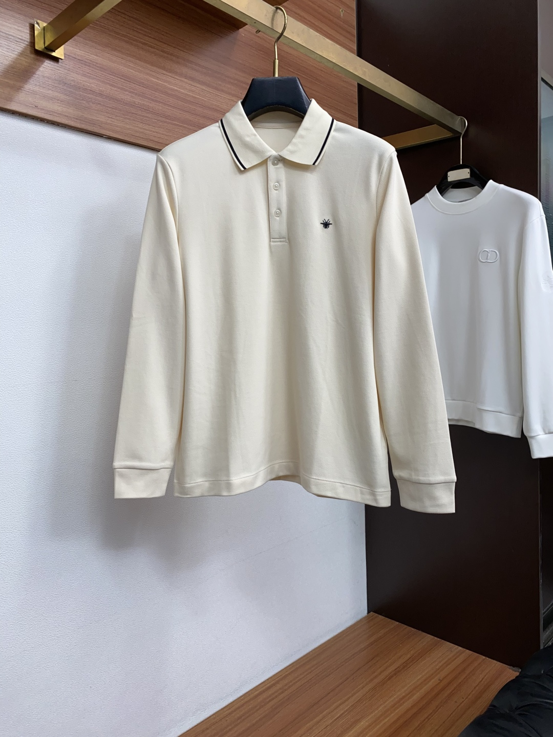 迪奥 M-3xL2026新款男士高端简约翻领拉绒长袖Polo衫，香港洋行渠道货，纯正血统品质，春夏新款，经典王牌系列！ 