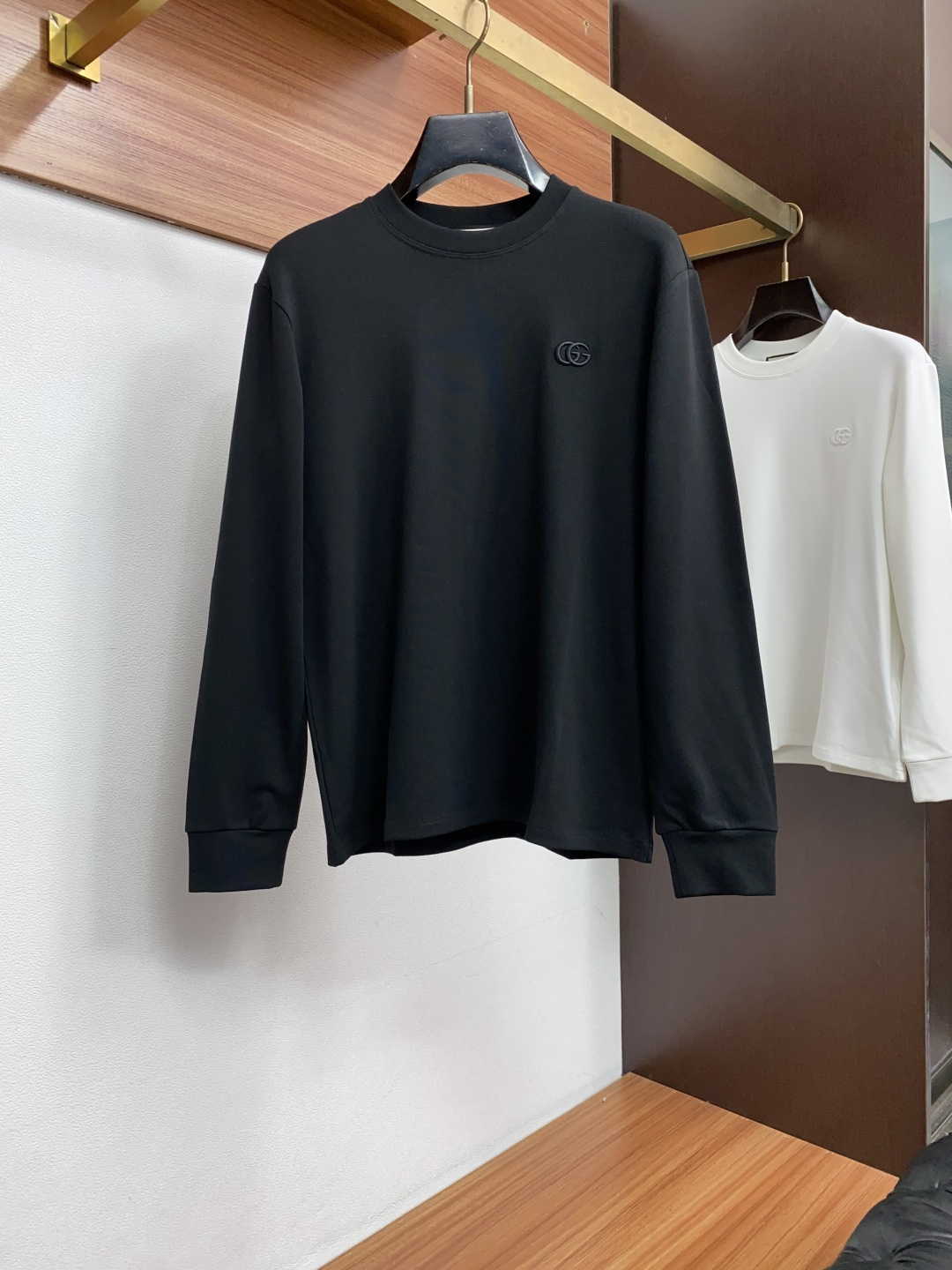 古奇 M-3xL2026新款男士高端简约拉绒长袖打底衫莫代尔丝光拉绒面料 香港洋行渠道货，纯正血统品质，春夏新款，经典王
