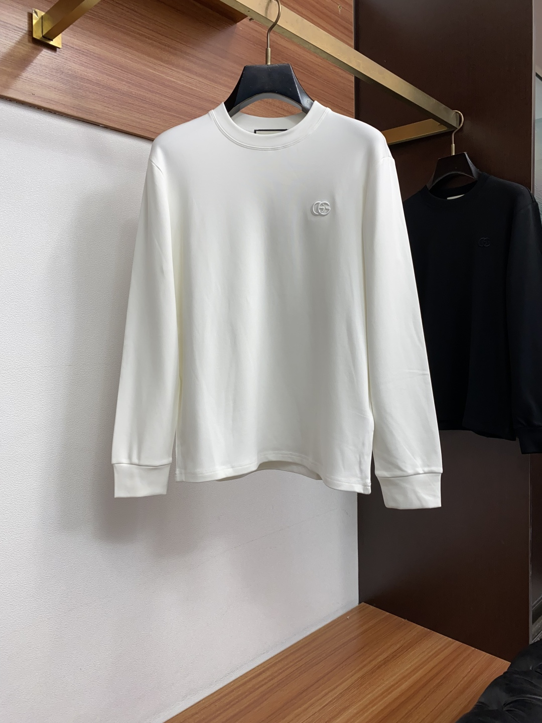 古奇 M-3xL2026新款男士高端简约拉绒长袖打底衫莫代尔丝光拉绒面料 香港洋行渠道货，纯正血统品质，春夏新款，经典王