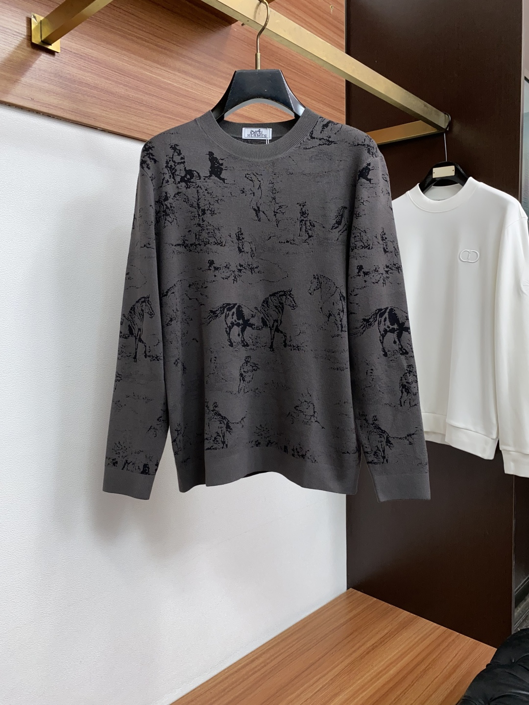 爱马仕 尺码M-4xL 2026秋冬圆领长袖羊毛衫 功能 时尚休闲 百搭打底单穿