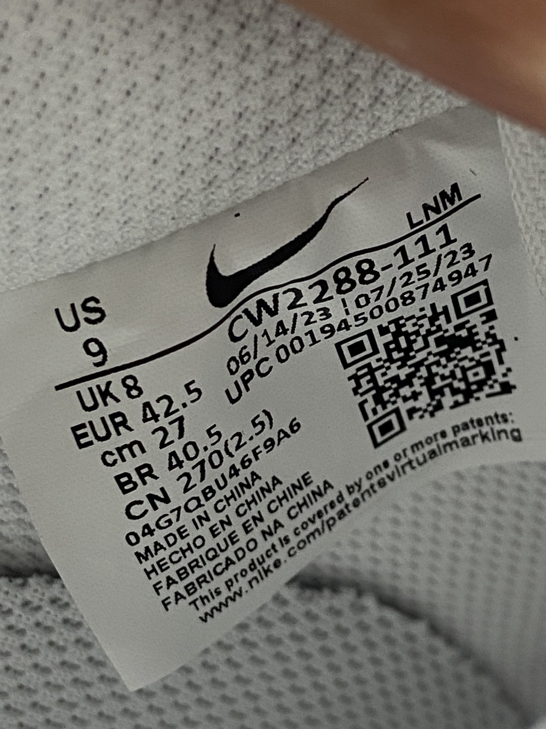 男,女码样品
【纯原】NK Air Force 1 Low '07 空军一号低帮经典板鞋 全白 YZ02