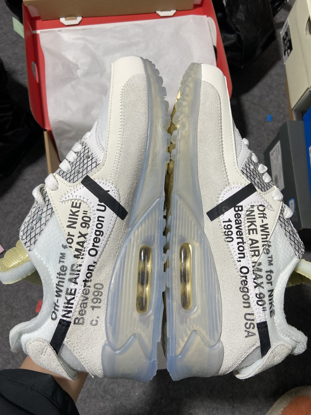 OFF 尺码:40-47.5纯原出品-Off-White x NIKE Air Max 90 气垫慢跑鞋