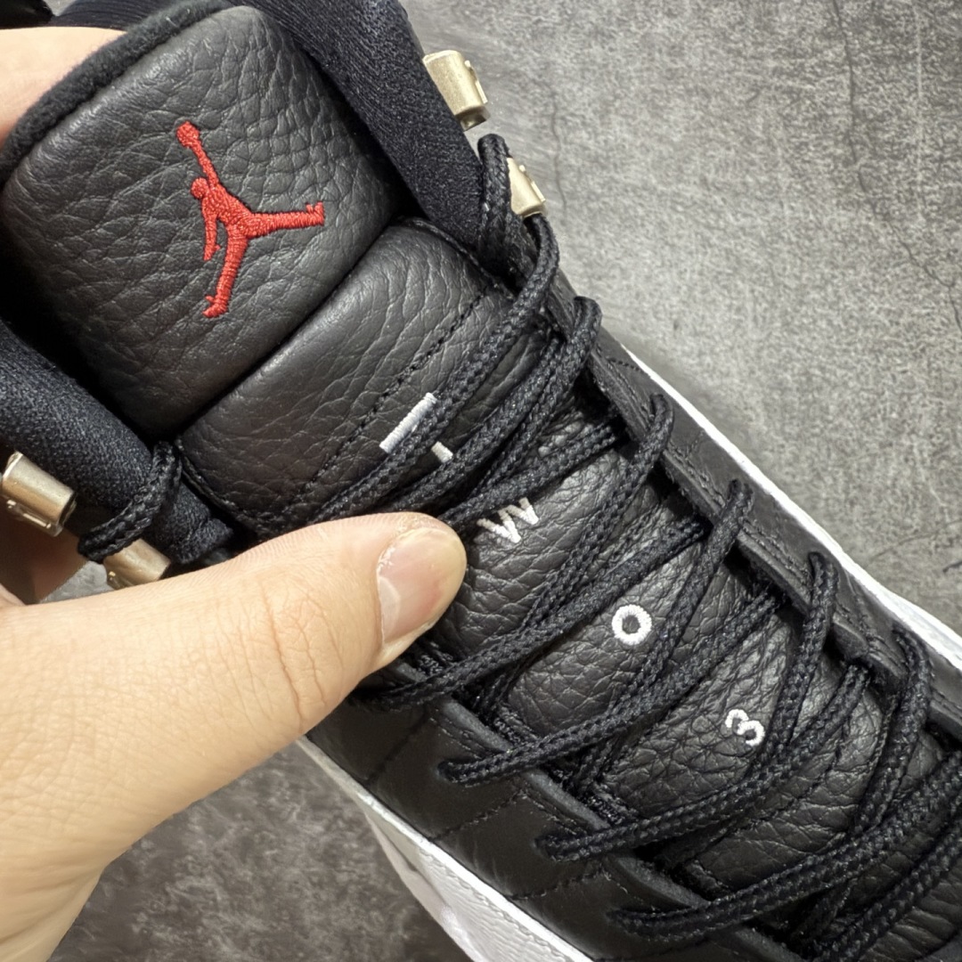 
Air Jordan AJ12 Retro 潮流 中帮 复古篮球鞋 黑白季后赛CT8013-006

