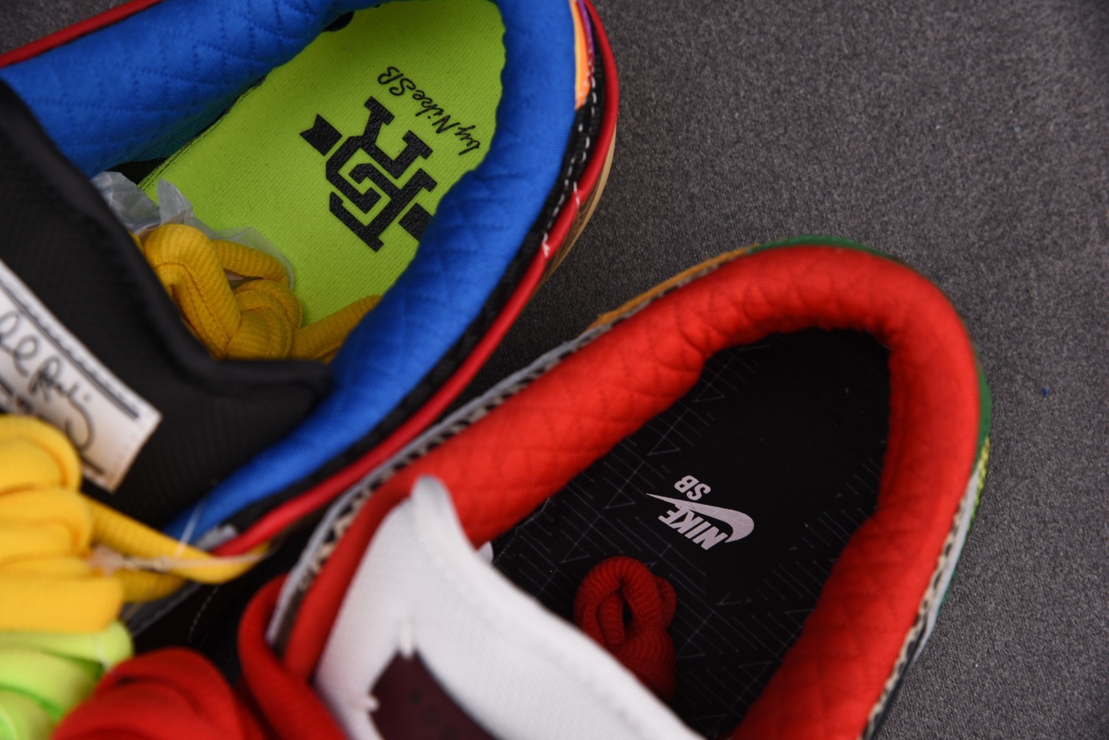 男码补货
Dunk彩色拼接 尺码：36-47.5

纯原版出品-SB Dunk Low What The