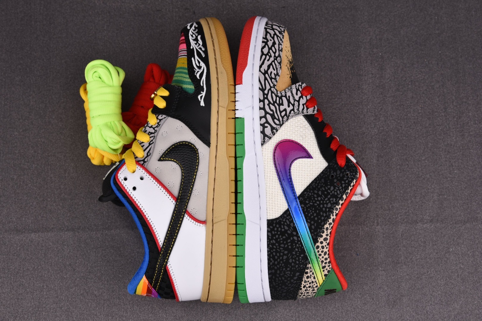 男码补货
Dunk彩色拼接 尺码：36-47.5

纯原版出品-SB Dunk Low What The