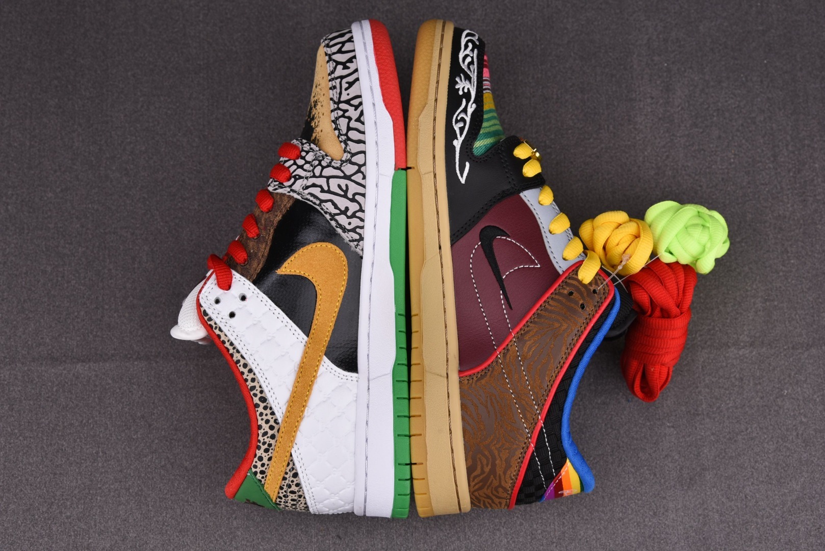 男码补货
Dunk彩色拼接 尺码：36-47.5

纯原版出品-SB Dunk Low What The