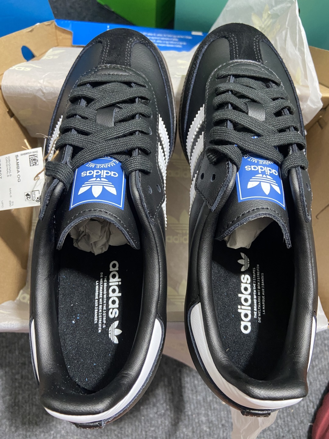 【原皮外贸xc】AD Original Samba OG 复古经典轻便板鞋 黑白 B75807 YZ0