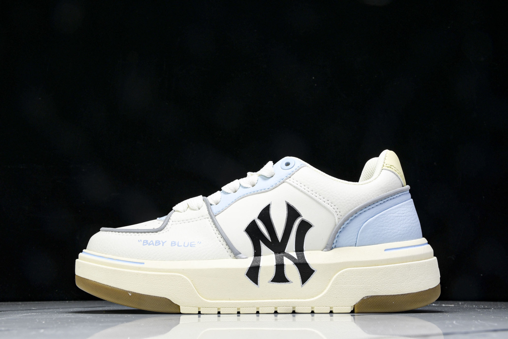  NY MLB Chunky Liner Mid Denim Monogram 纽约洋基队 增高厚底休闲
