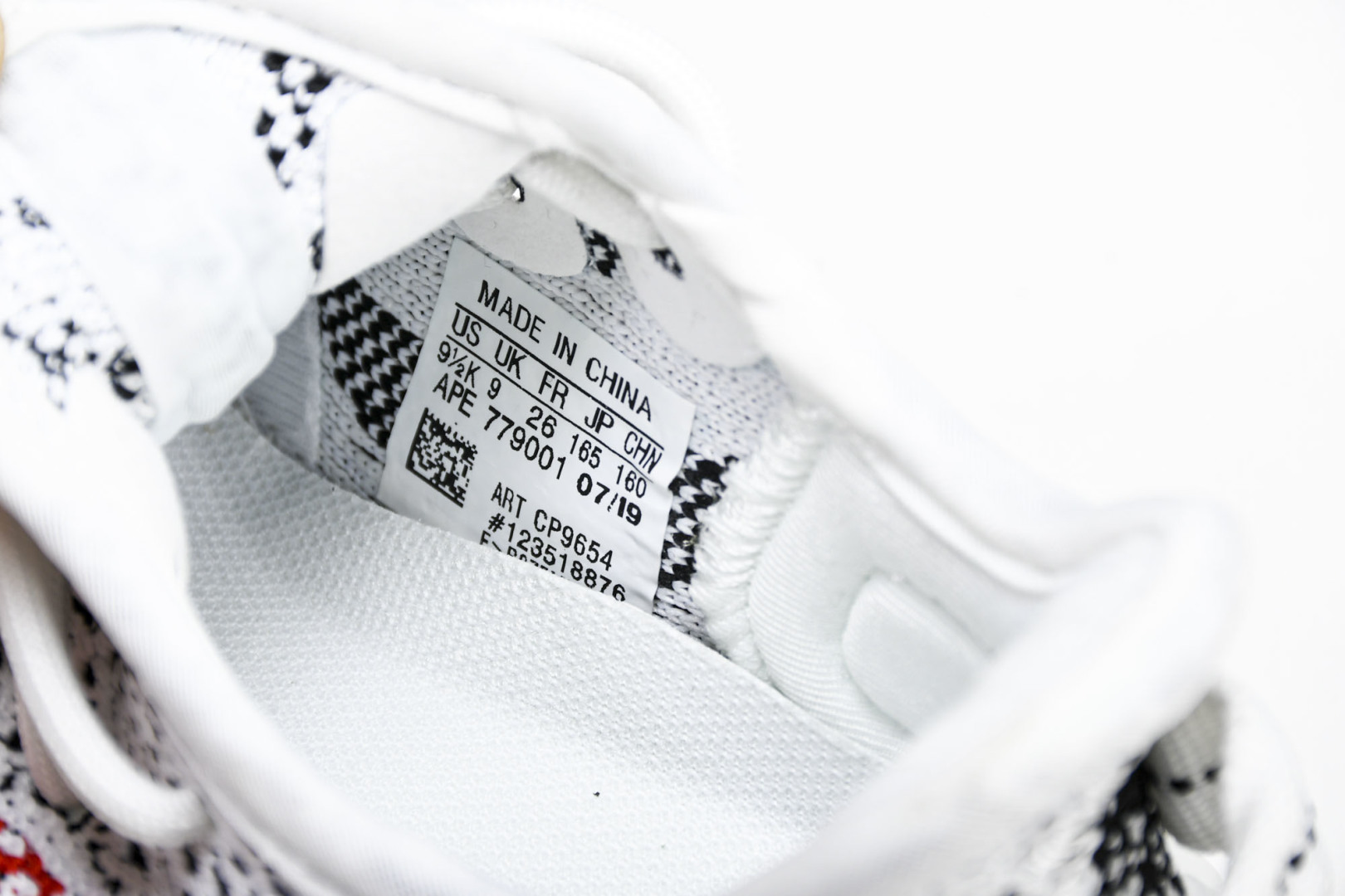 (儿童鞋)YEEZY BOOST 350 V2 真爆软底大小童运动鞋 白斑马 C#真爆底 魔术扣，兔系带
