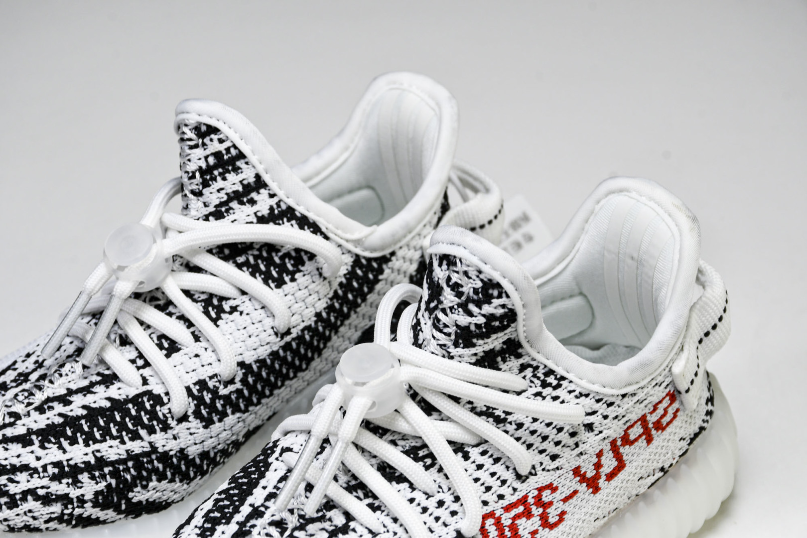 (儿童鞋)YEEZY BOOST 350 V2 真爆软底大小童运动鞋 白斑马 C#真爆底 魔术扣，兔系带