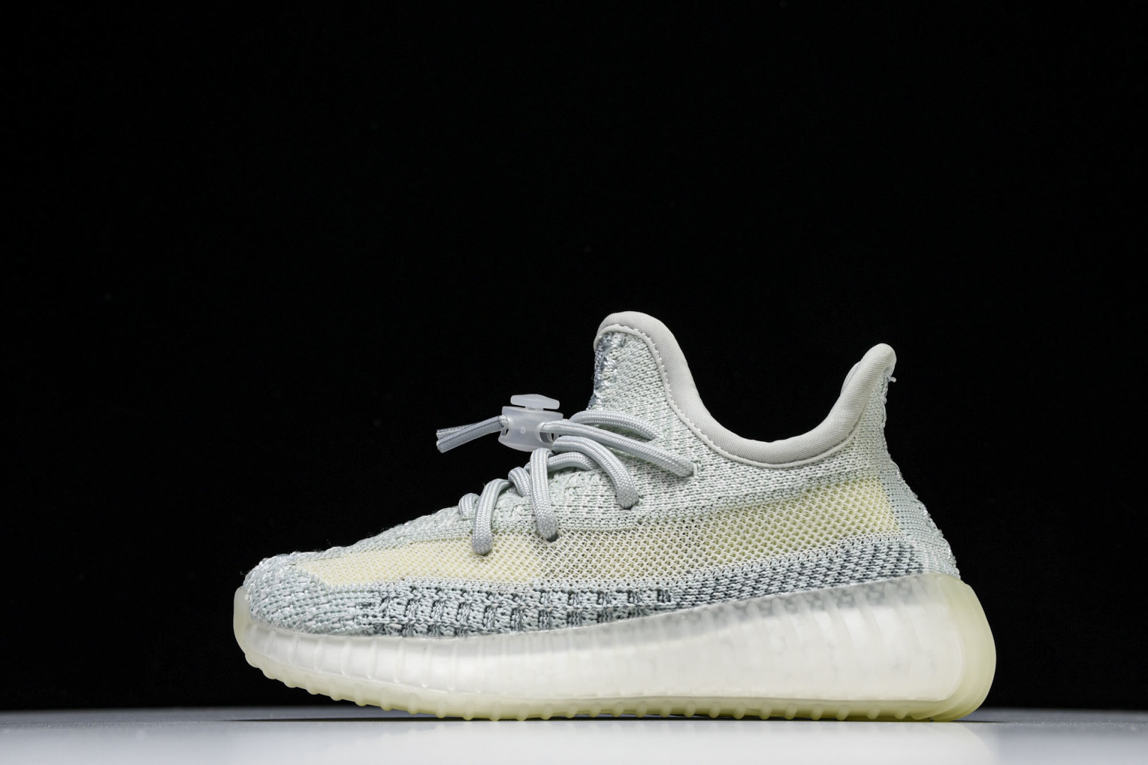 (儿童鞋)YEEZY BOOST 350 V2 真爆软底大小童运动鞋 冰蓝满天星 FW5317#真爆底 