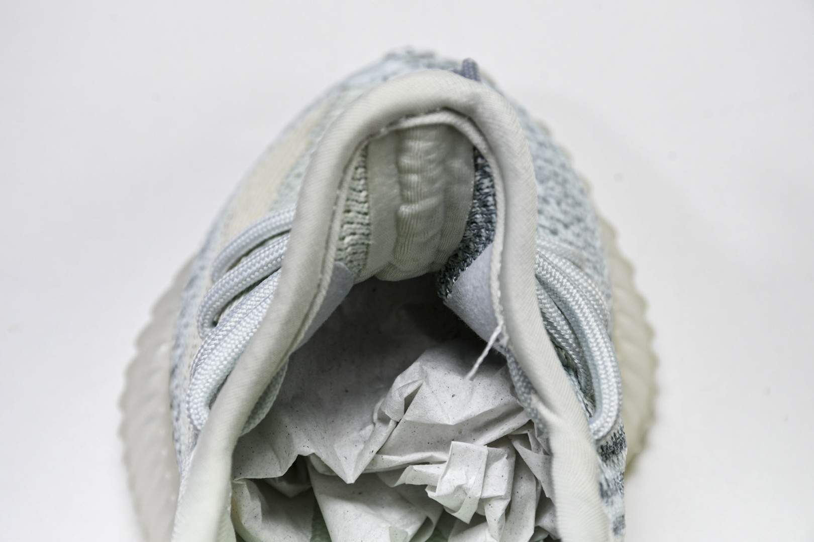 (儿童鞋)YEEZY BOOST 350 V2 真爆软底大小童运动鞋 冰蓝满天星 FW5317#真爆底 
