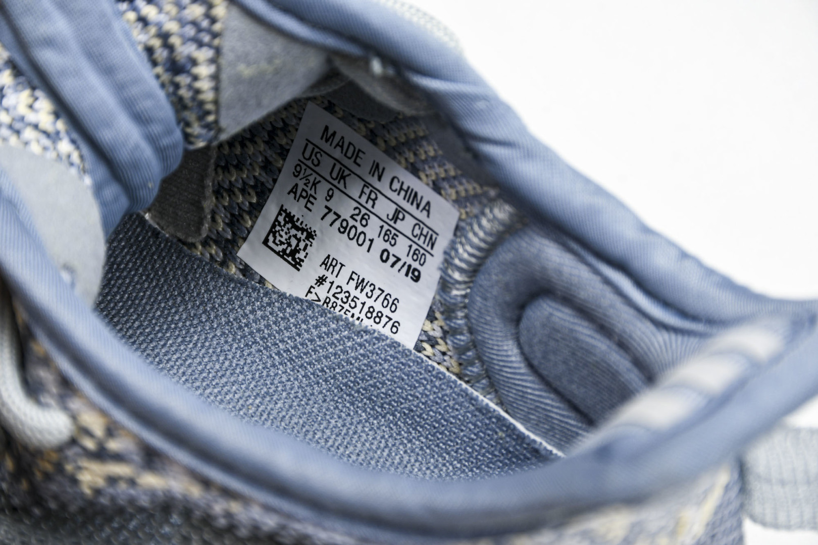 (儿童鞋)YEEZY BOOST 350 V2 真爆软底大小童运动鞋 海之蓝 FW3766#真爆底 魔术