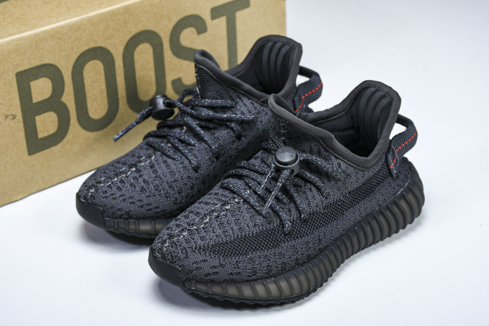 (儿童鞋)YEEZY BOOST 350 V2 真爆软底大小童运动鞋 黑满天星 FU9007#真爆底 魔