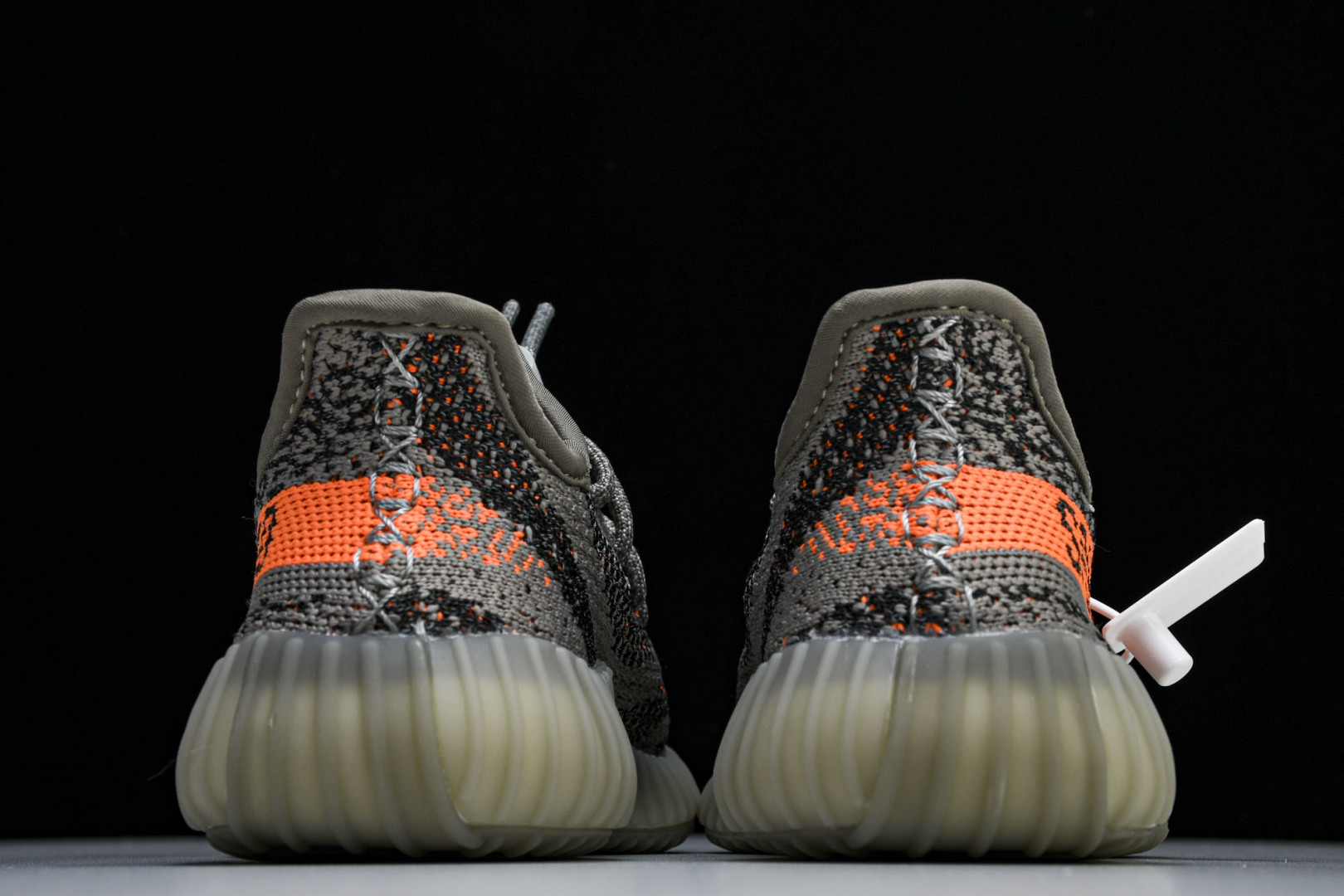 (儿童鞋)YEEZY BOOST 350 V2 真爆软底大小童运动鞋 灰橙满天星 GW1229#真爆底 