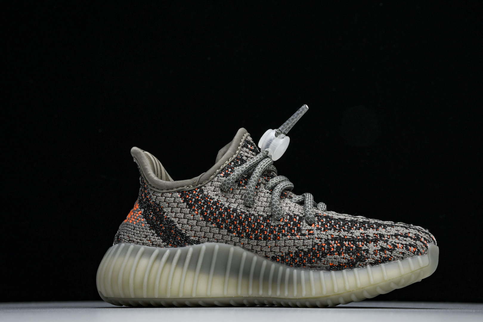 (儿童鞋)YEEZY BOOST 350 V2 真爆软底大小童运动鞋 灰橙满天星 GW1229#真爆底 