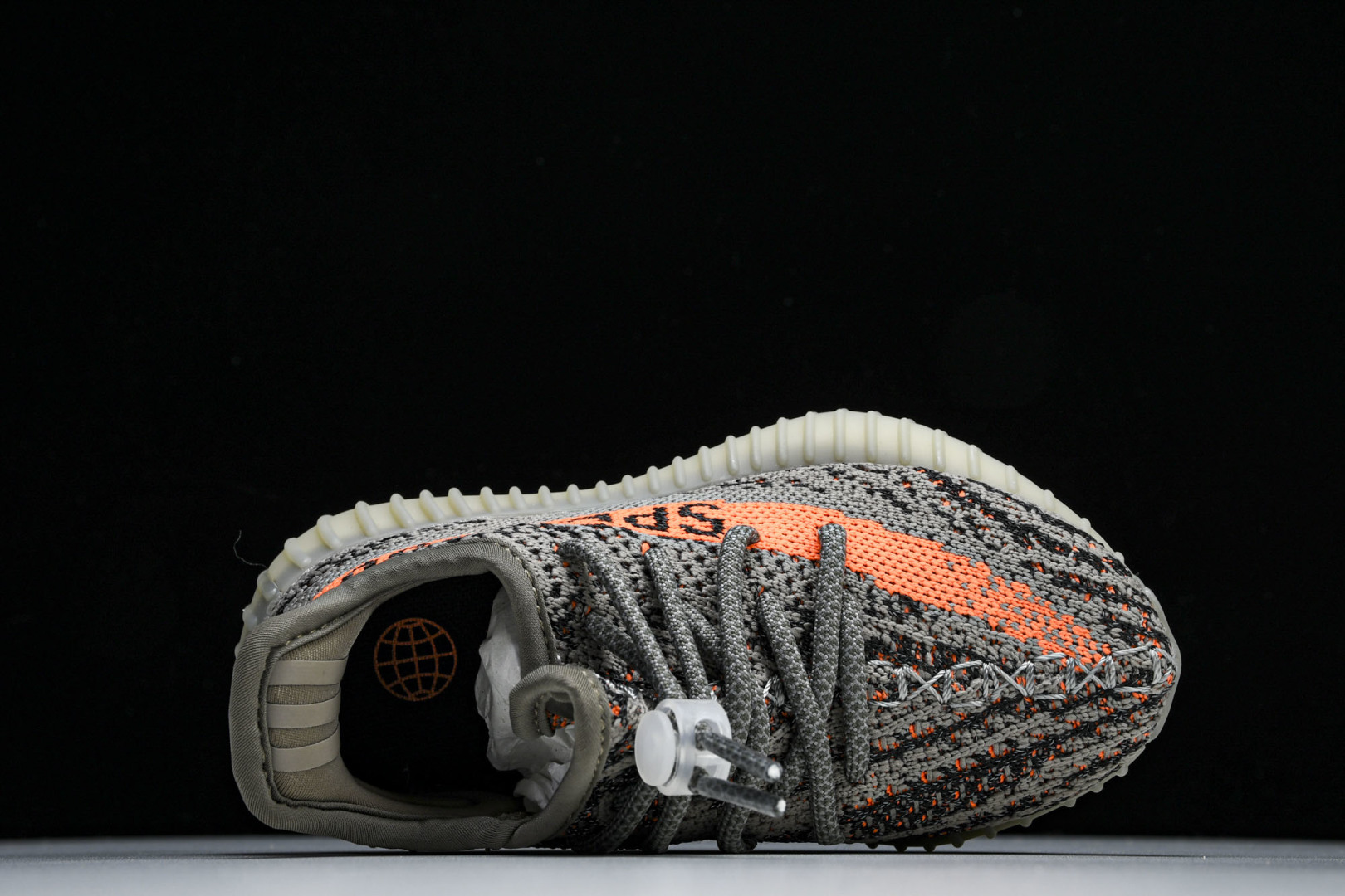 (儿童鞋)YEEZY BOOST 350 V2 真爆软底大小童运动鞋 灰橙满天星 GW1229#真爆底 