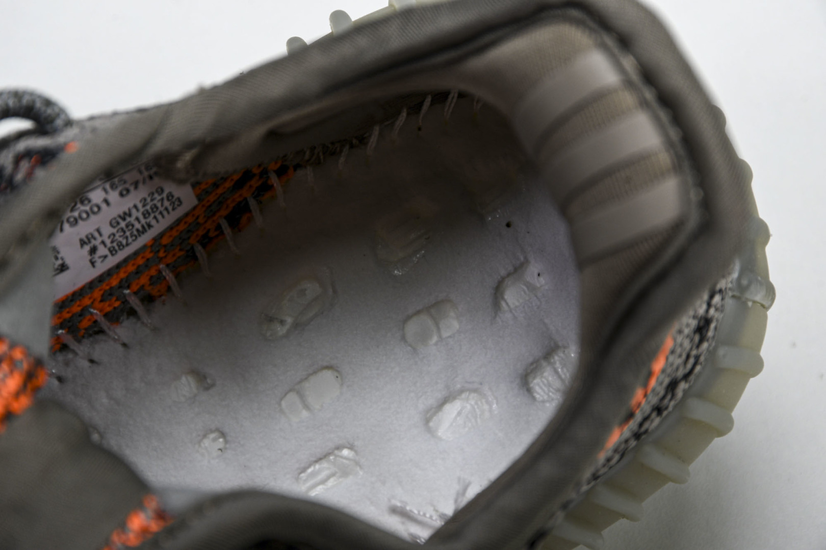 (儿童鞋)YEEZY BOOST 350 V2 真爆软底大小童运动鞋 灰橙满天星 GW1229#真爆底 