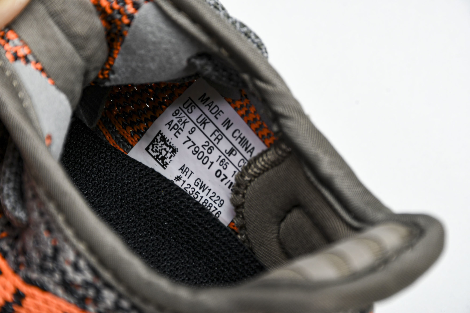 (儿童鞋)YEEZY BOOST 350 V2 真爆软底大小童运动鞋 灰橙满天星 GW1229#真爆底 