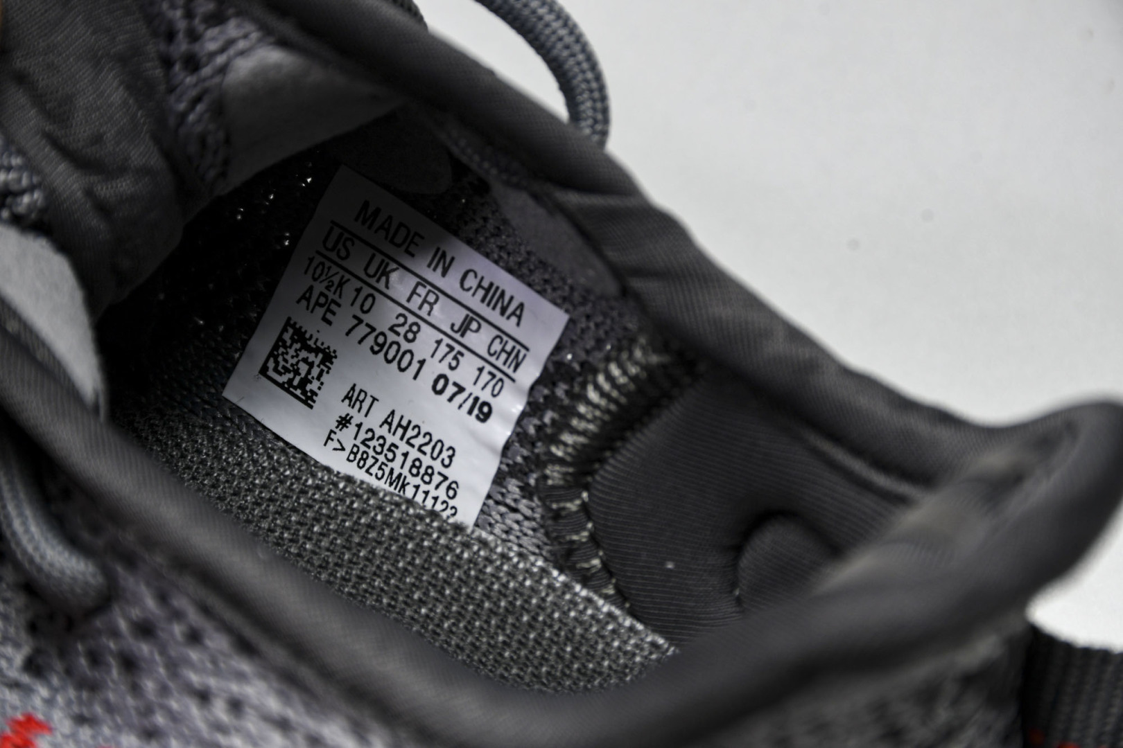 (儿童鞋)YEEZY BOOST 350 V2 真爆软底大小童运动鞋 新灰橙 AH2203#真爆底 魔术