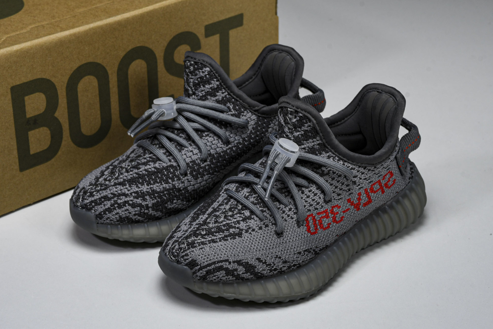 (儿童鞋)YEEZY BOOST 350 V2 真爆软底大小童运动鞋 新灰橙 AH2203#真爆底 魔术