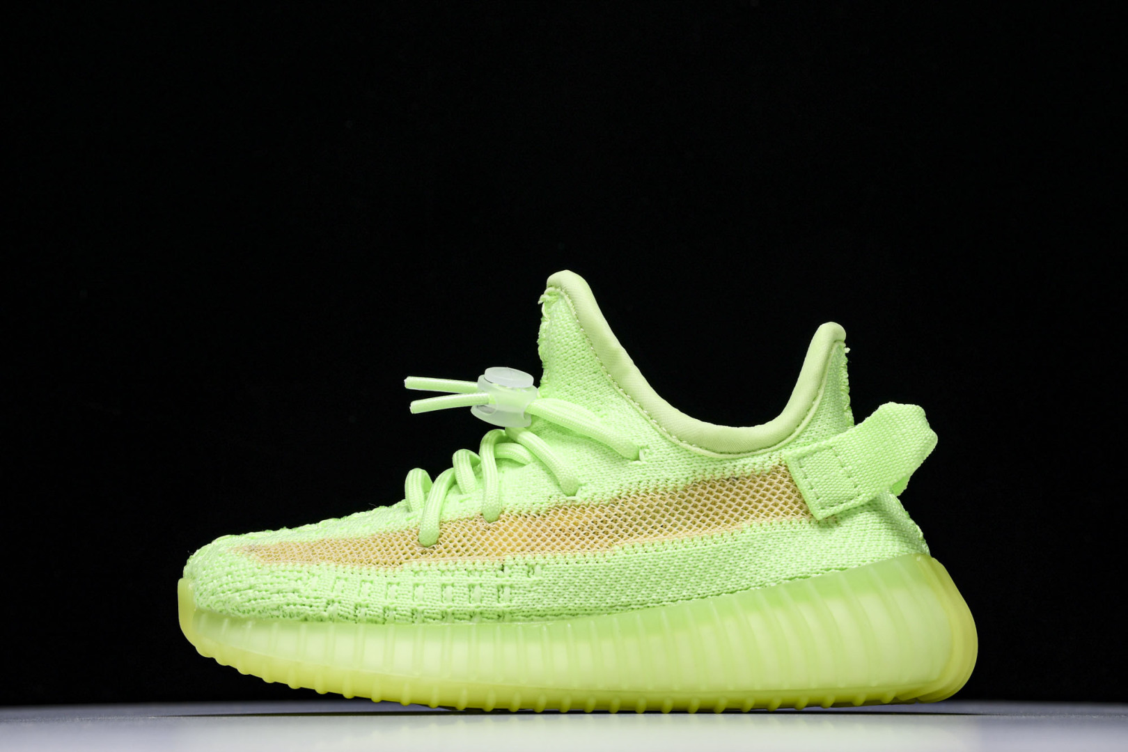(儿童鞋)YEEZY BOOST 350 V2 真爆软底大小童运动鞋 荧光绿 EG6887#真爆底 魔术