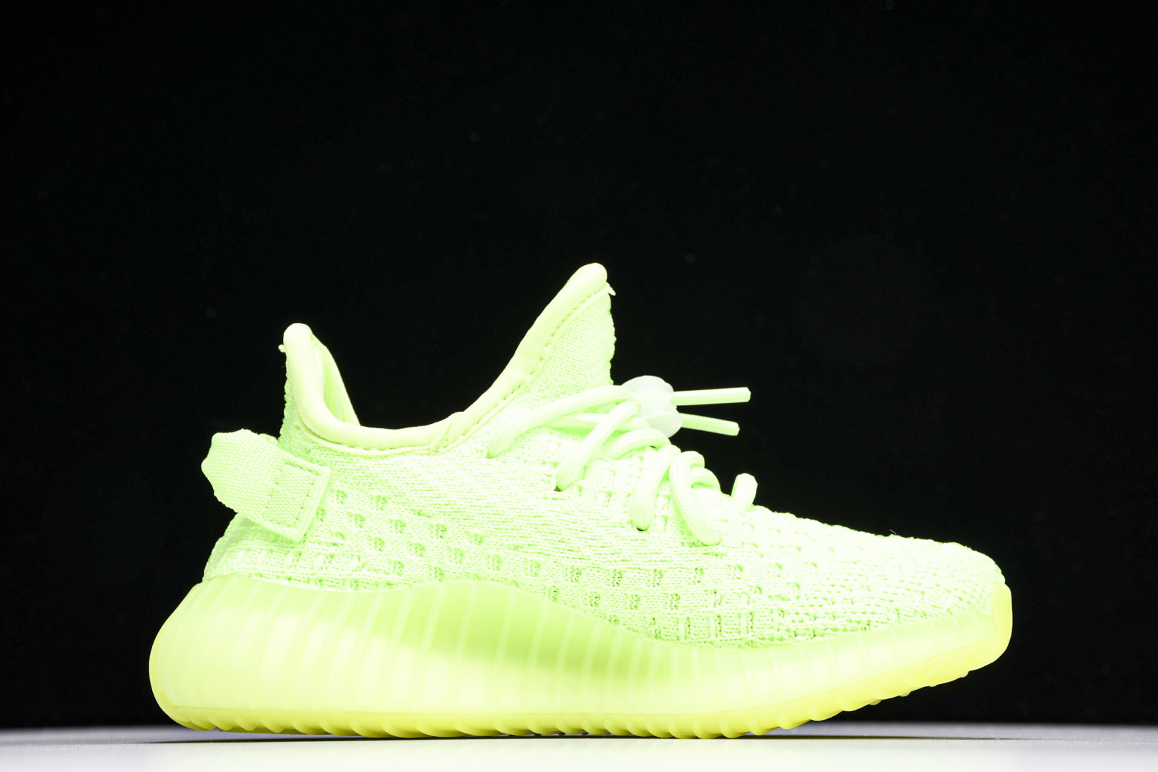 (儿童鞋)YEEZY BOOST 350 V2 真爆软底大小童运动鞋 荧光绿 EG6887#真爆底 魔术