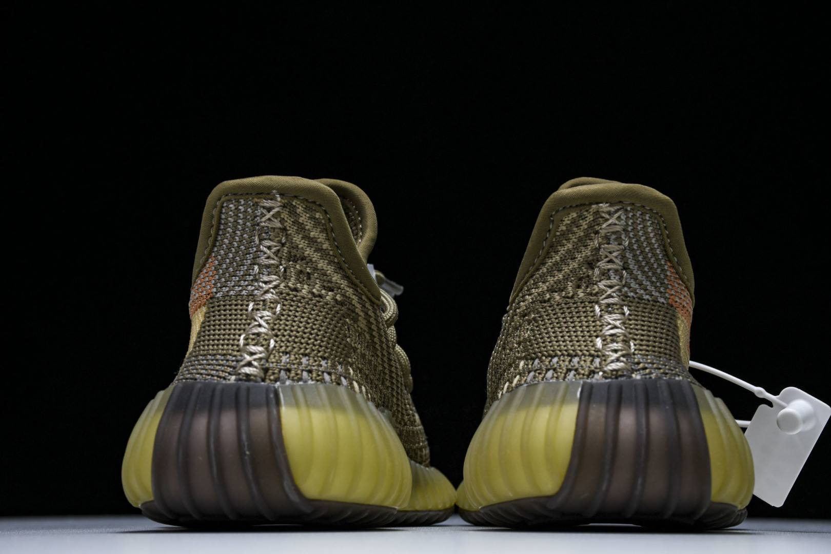 (儿童鞋)YEEZY BOOST 350 V2 真爆软底大小童运动鞋 脏橙 FZ5240#真爆底 魔术扣