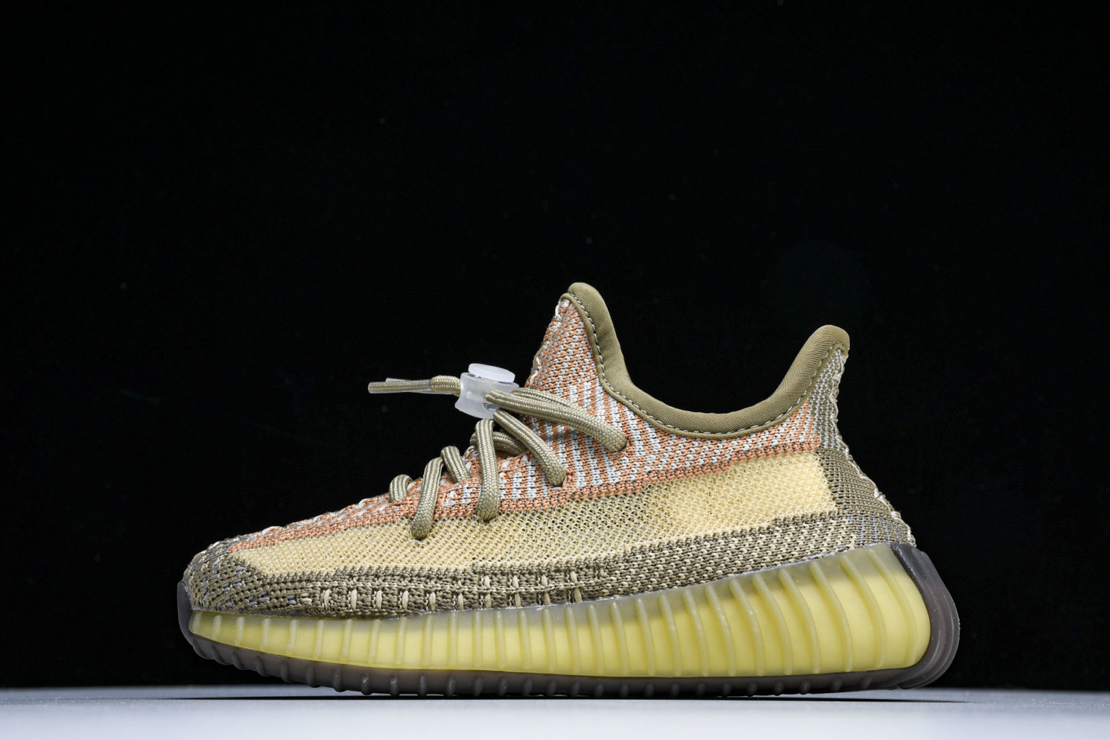 (儿童鞋)YEEZY BOOST 350 V2 真爆软底大小童运动鞋 脏橙 FZ5240#真爆底 魔术扣