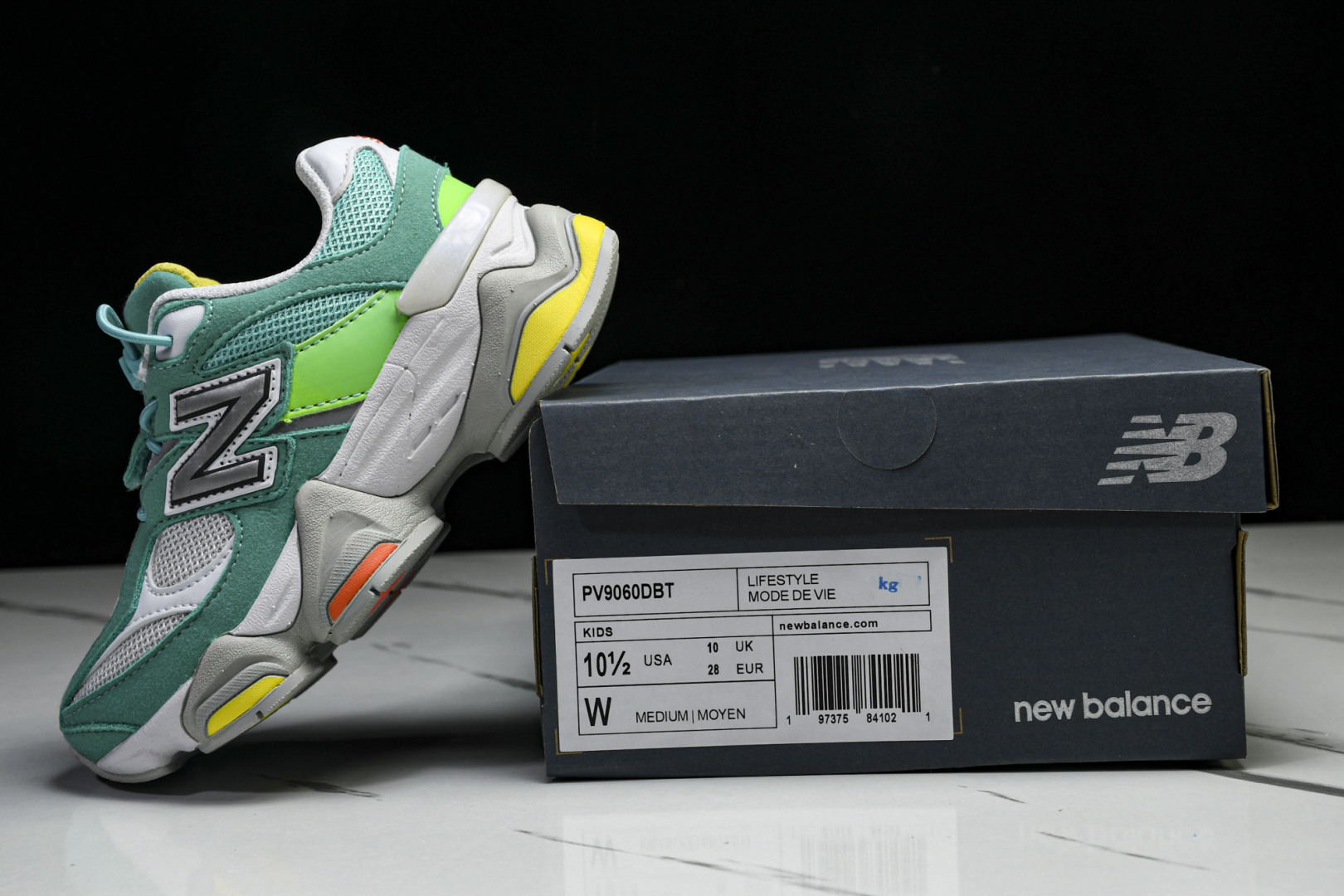 (童鞋)New Balance NB 9060系列 新百伦魔术扣童鞋 PV9060DBT尺寸 28 29