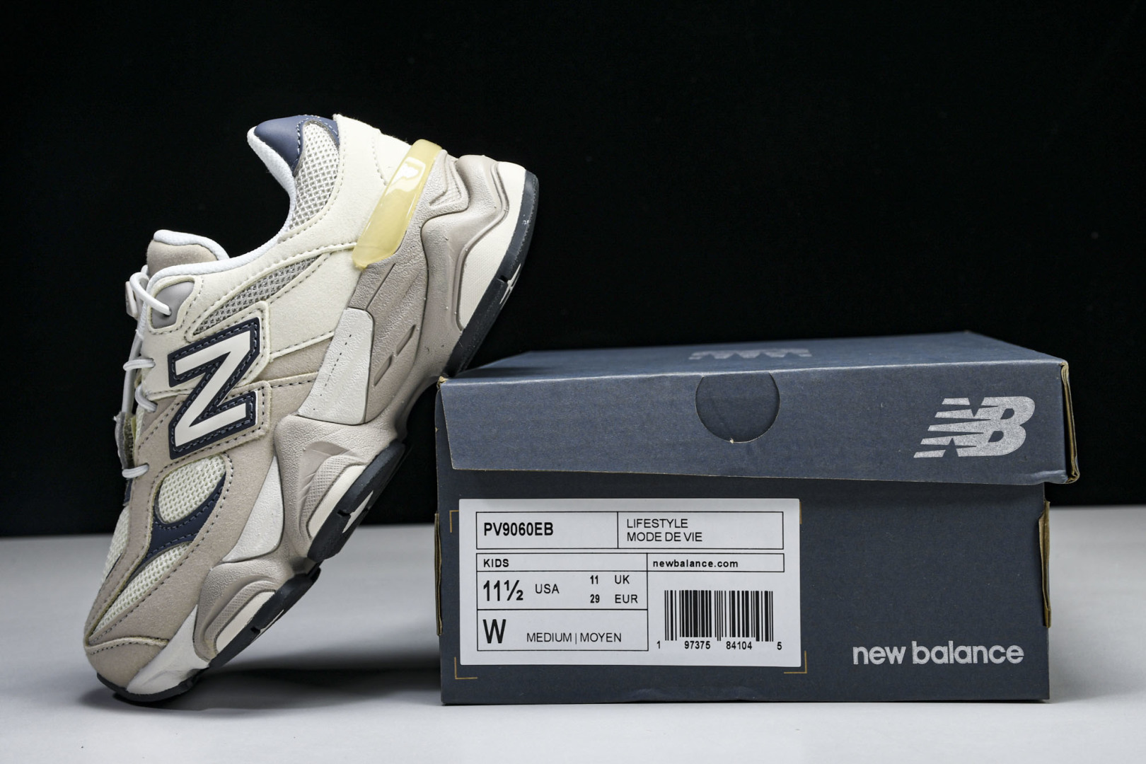 (童鞋T1)New Balance NB 9060系列 新百伦魔术扣童鞋 PV9060EB尺寸 28 2