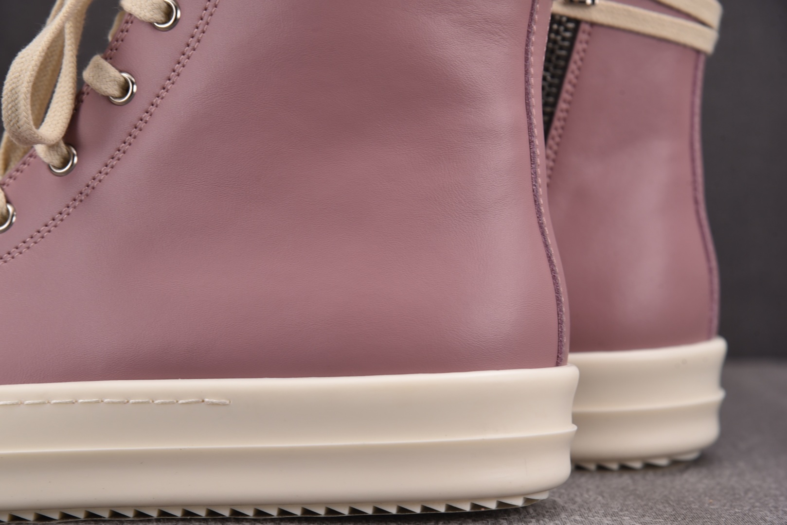  Rick Owens Drkshdw 皮革 米白粉 尺码 36 37 38 39 40 41 42 4