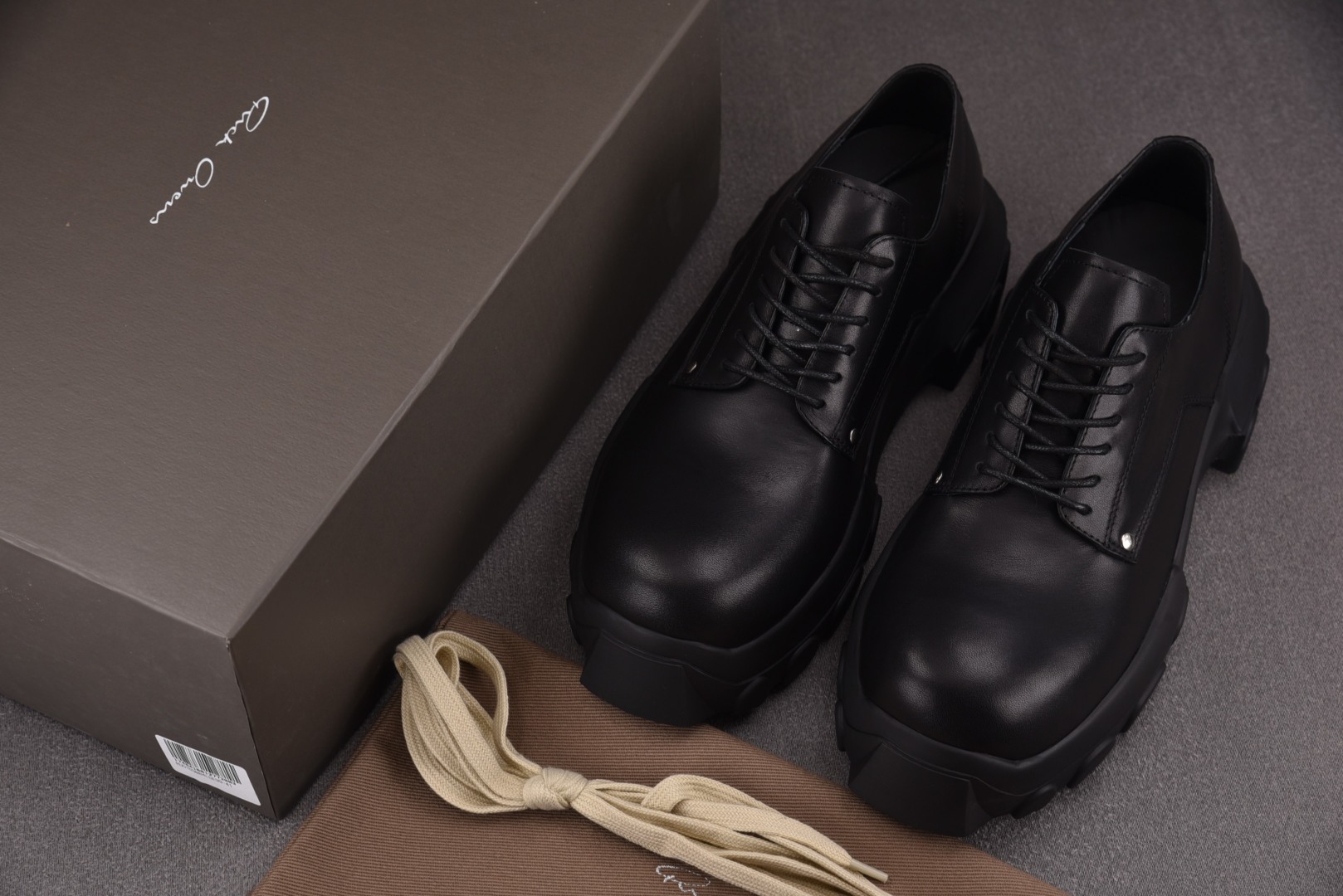  RICK OWENS Bozo Tractor Lace up Black 黑色 尺码：39 40 4