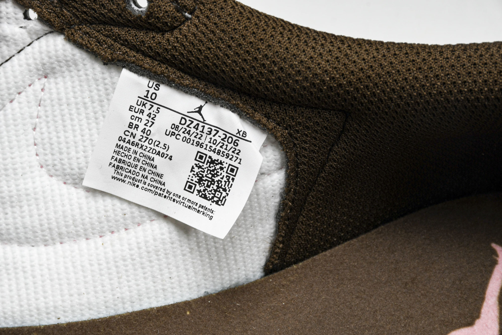  Travis Scott x Air Jordan 1 Low OG AJ1 乔1倒勾低帮 DZ413