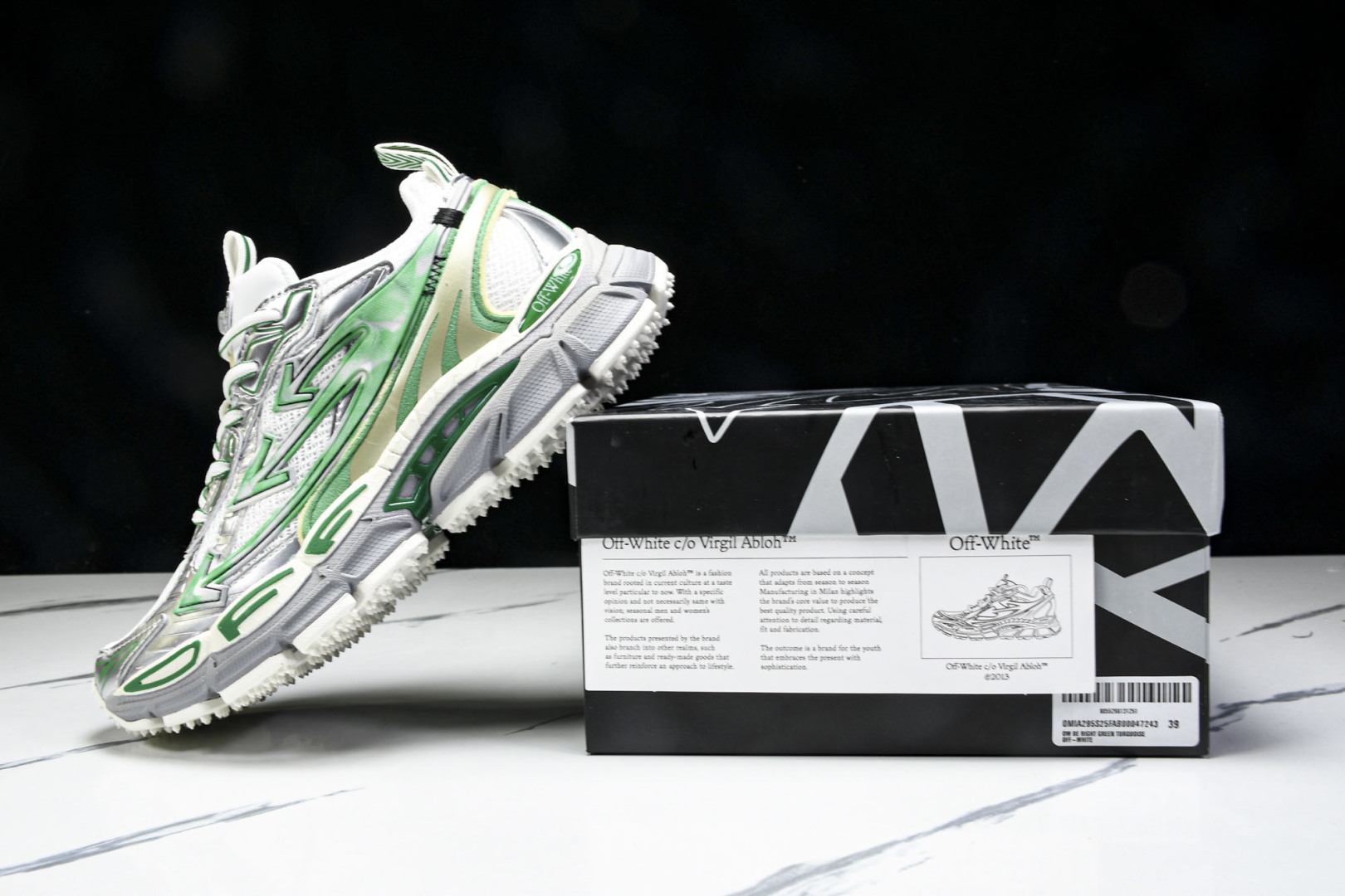  OFF WHITE 黑白三箭头登山厚底老爹鞋增高男女运动休闲鞋_6 尺寸 36 37 38 39 40