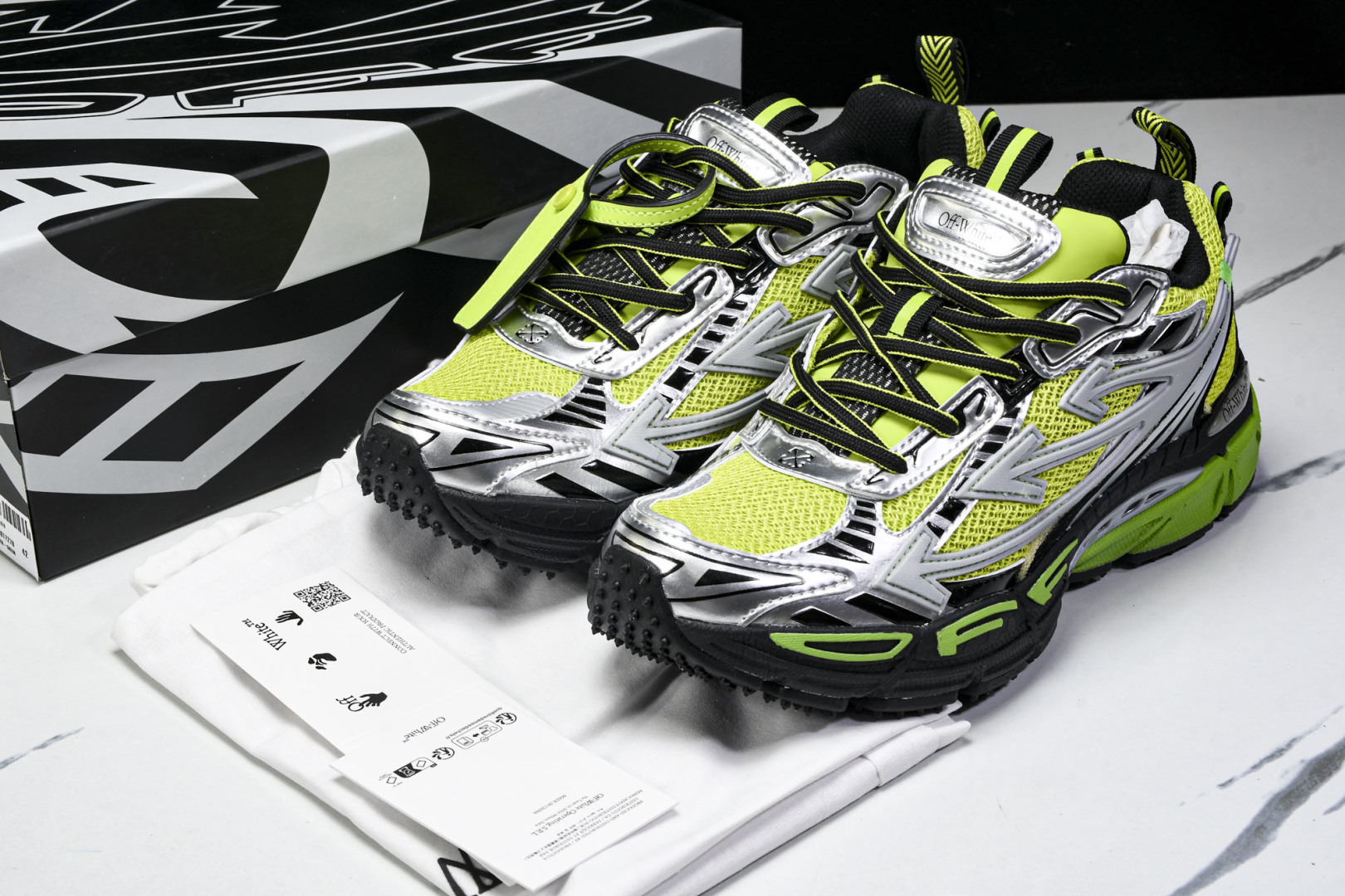  OFF WHITE 黑白三箭头登山厚底老爹鞋增高男女运动休闲鞋_8 尺寸 36 37 38 39 40