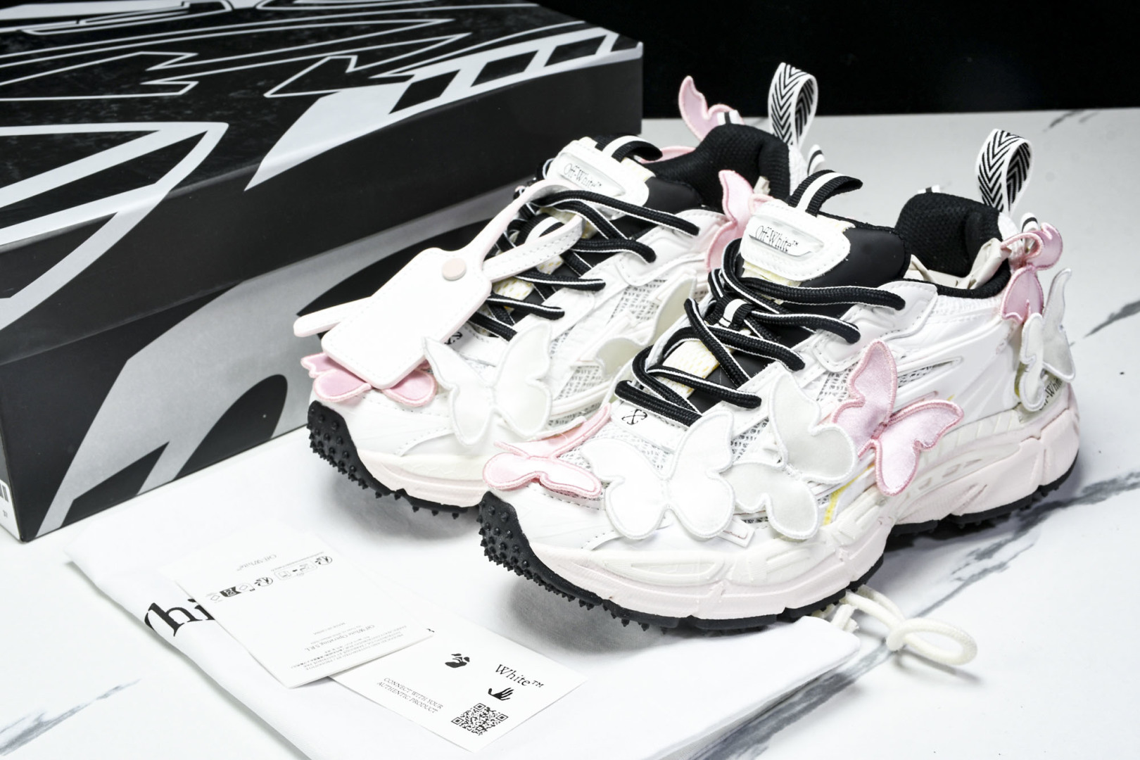  OFF WHITE 黑白三箭头登山厚底老爹鞋增高男女运动休闲鞋_12 尺寸 36 37 38 39 4
