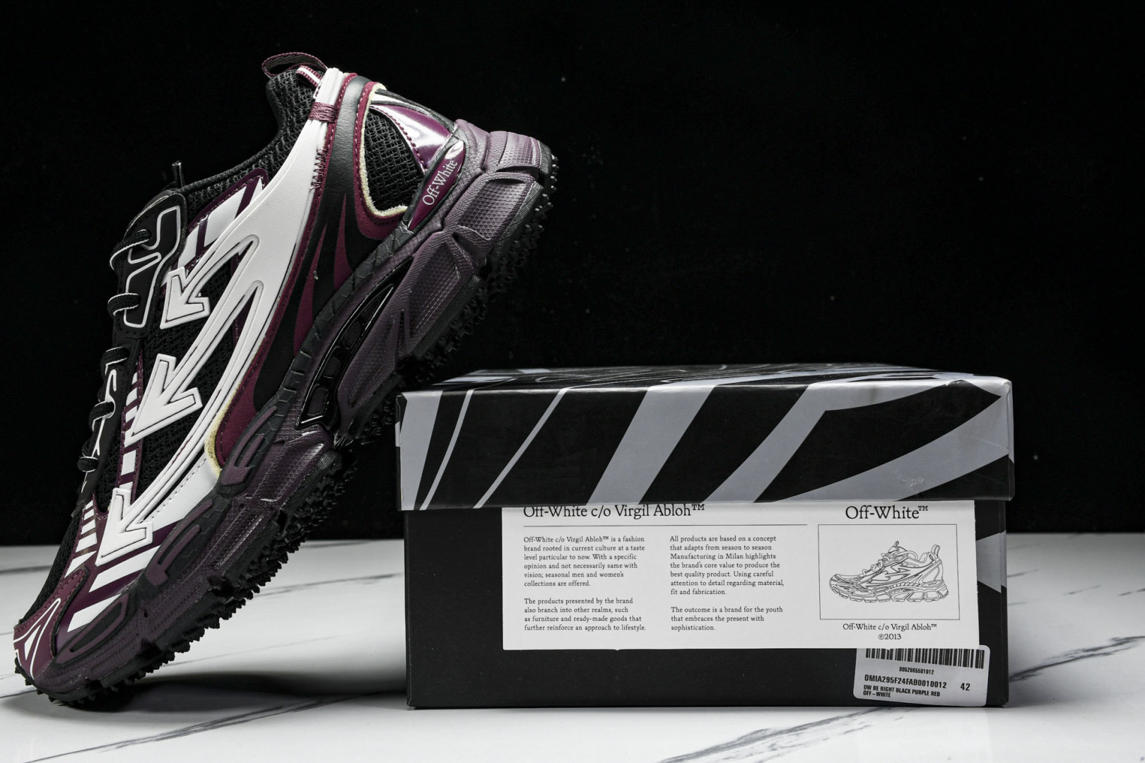  OFF WHITE 黑白三箭头登山厚底老爹鞋增高男女运动休闲鞋_18 尺寸 36 37 38 39 4