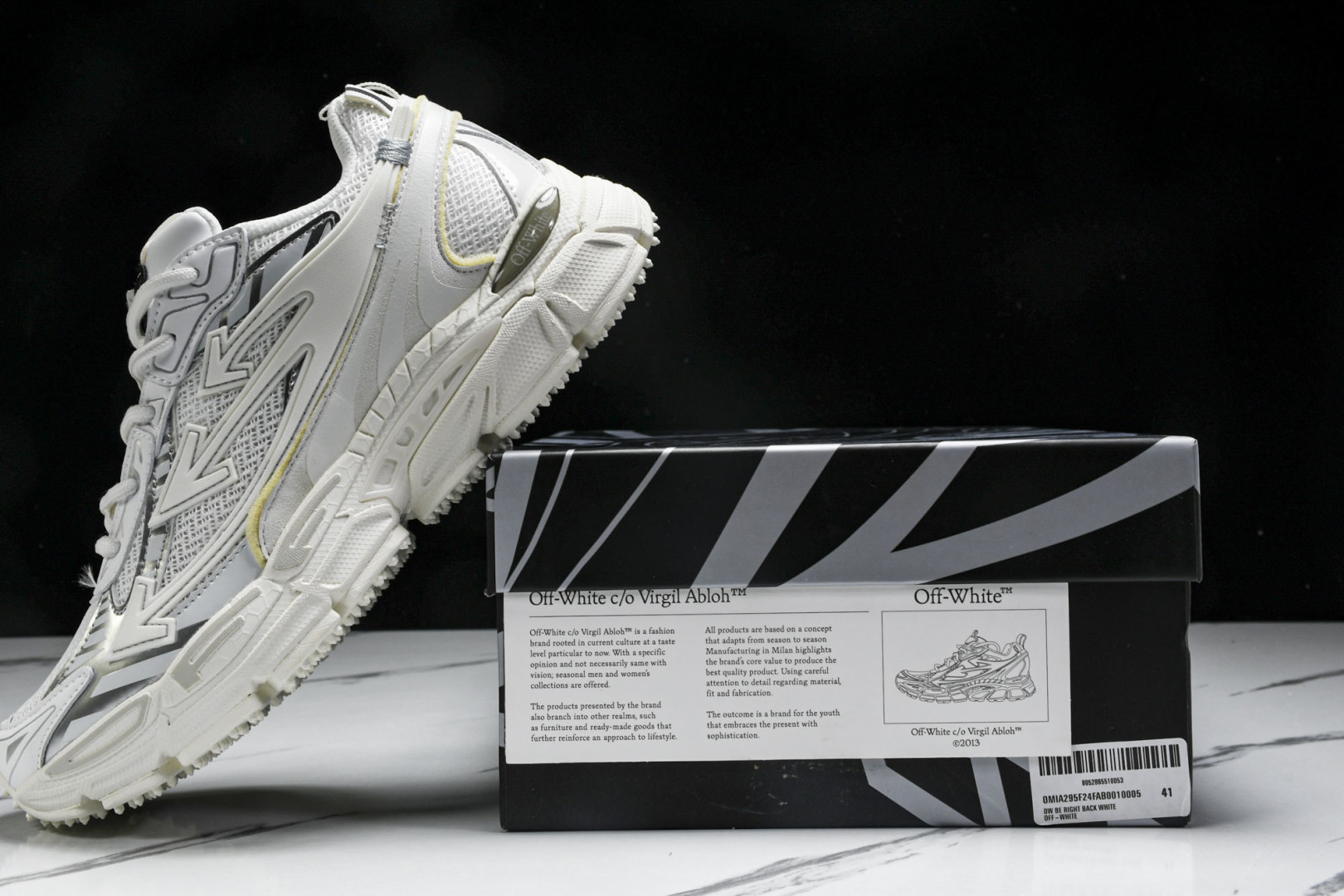  OFF WHITE 黑白三箭头登山厚底老爹鞋增高男女运动休闲鞋_23 尺寸 36 37 38 39 4