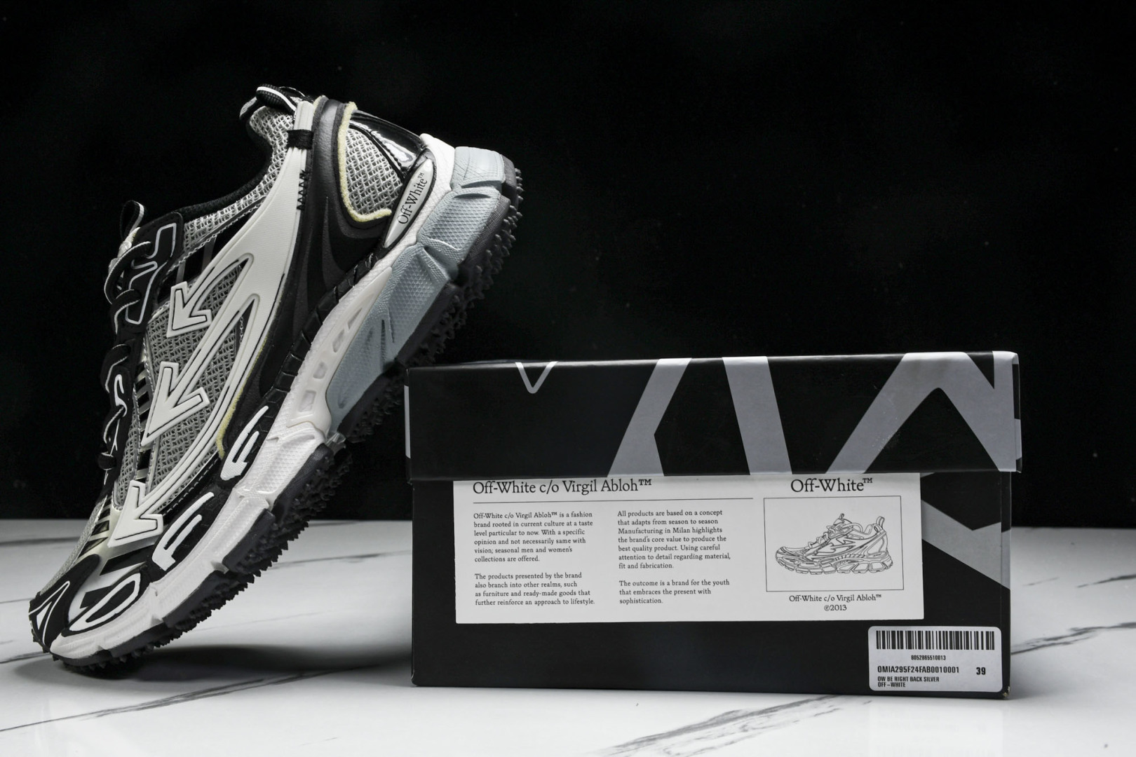  OFF WHITE 黑白三箭头登山厚底老爹鞋增高男女运动休闲鞋_25 尺寸 36 37 38 39 4