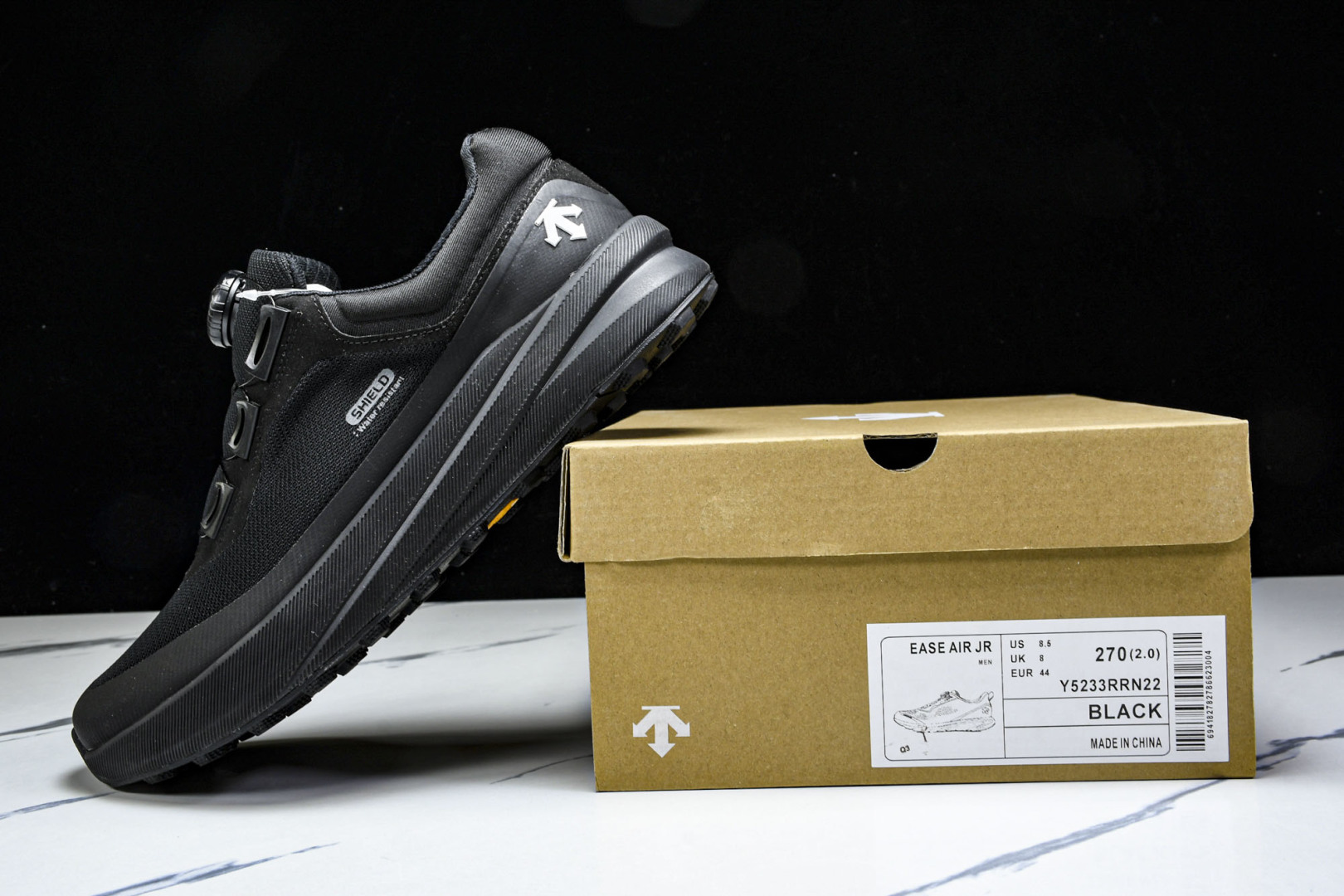  迪桑特·DESCENTE Training Low 训练系列户外休闲运动鞋 纽扣 大网黑 Y5233R
