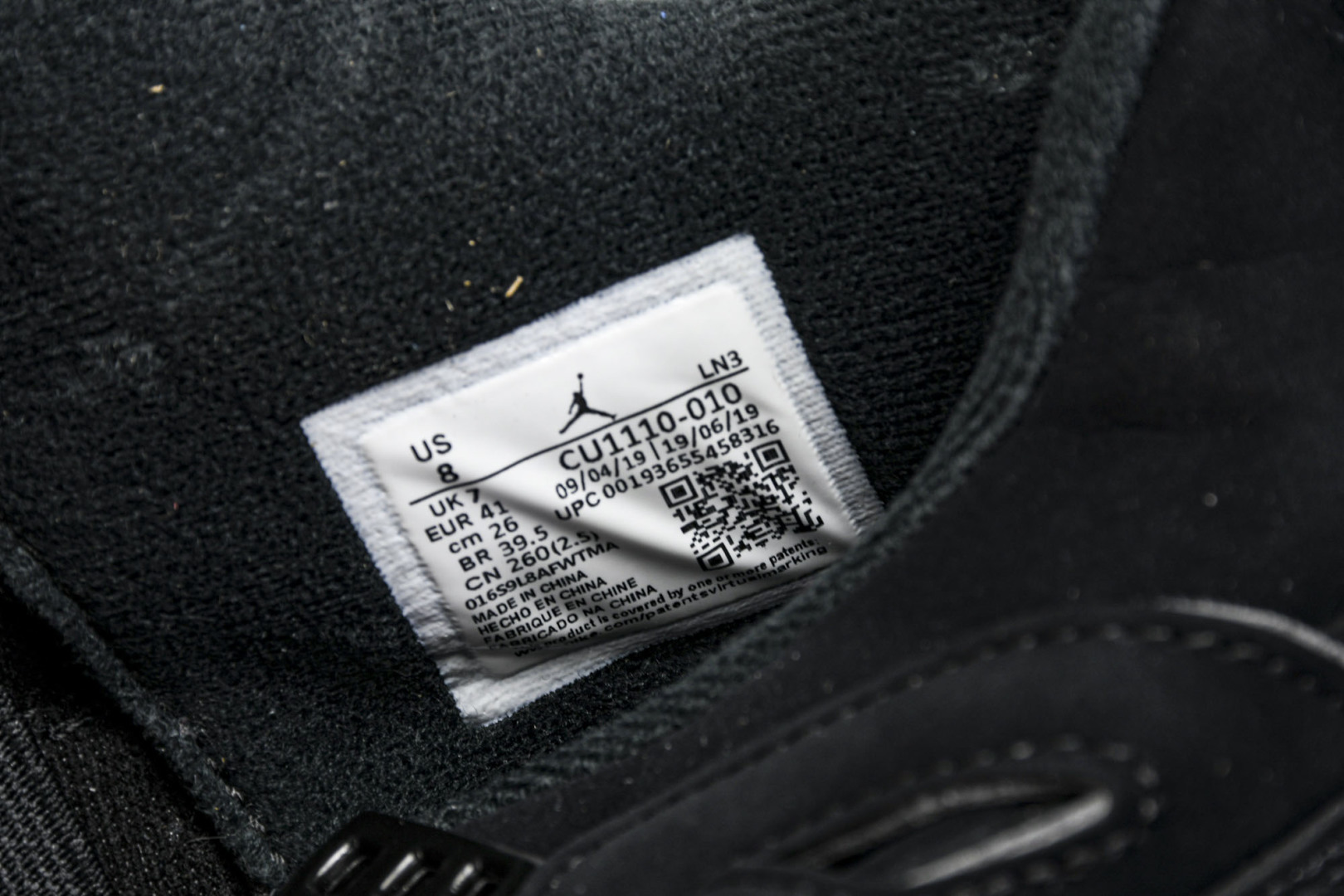   Air Jordan 4 Retro Black Cat AJ4 乔4黑猫  CU1110-010 