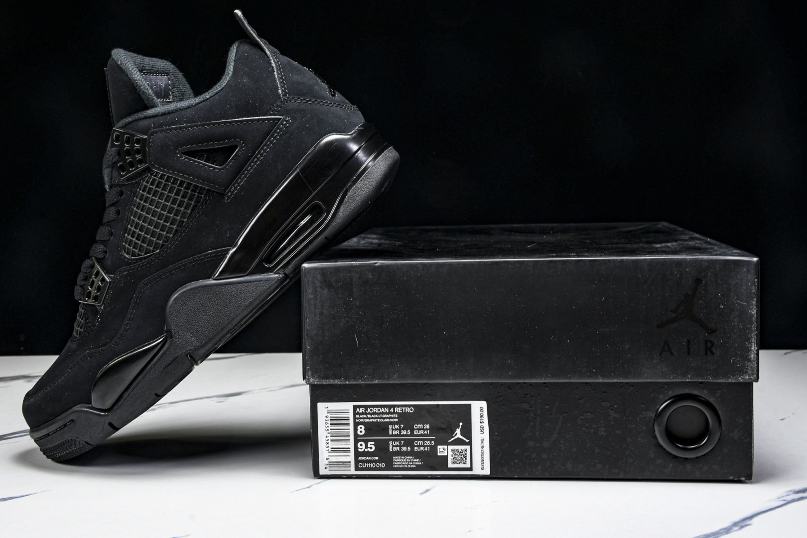   Air Jordan 4 Retro Black Cat AJ4 乔4黑猫  CU1110-010 