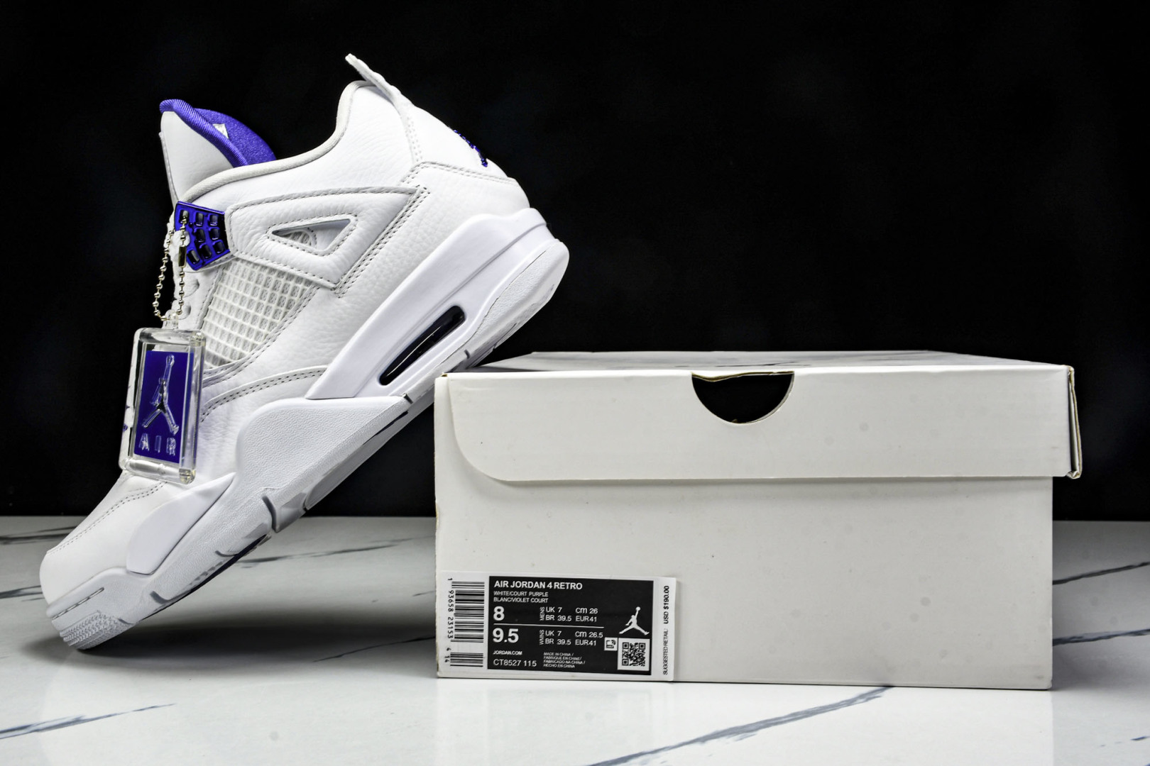  Air Jordan 4 “Court Purple”AJ4 乔4白紫 CT8527-115 尺寸 4