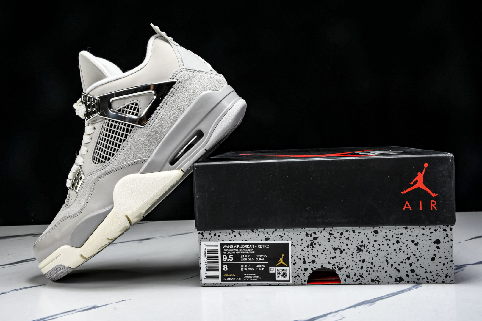  Air Jordan 4 Retro Frozen Moments AJ4 乔4电镀银 AQ9129-