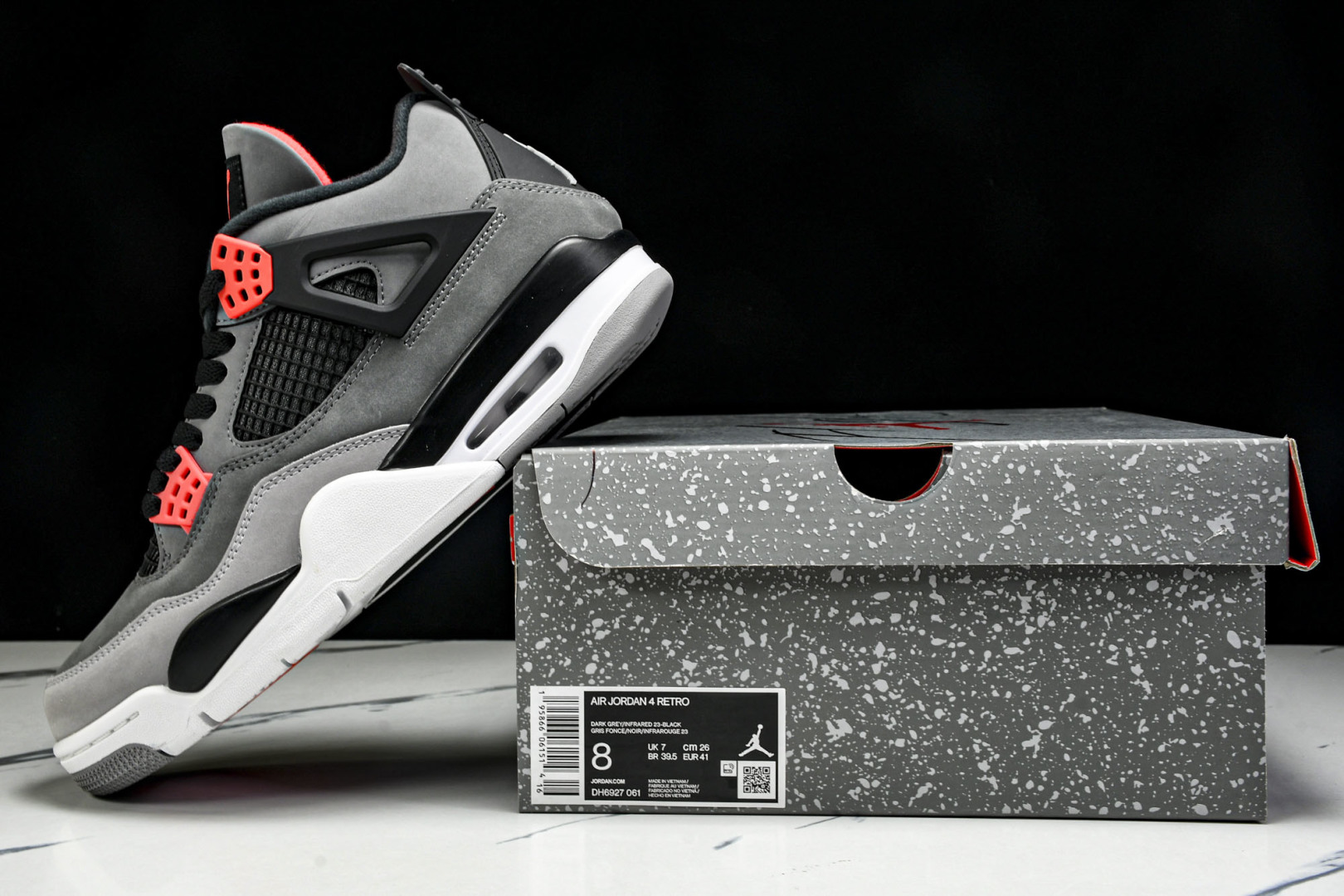  Air Jordan 4 Retro Infrared AJ4 乔4黑灰红外线 DH6927-061 