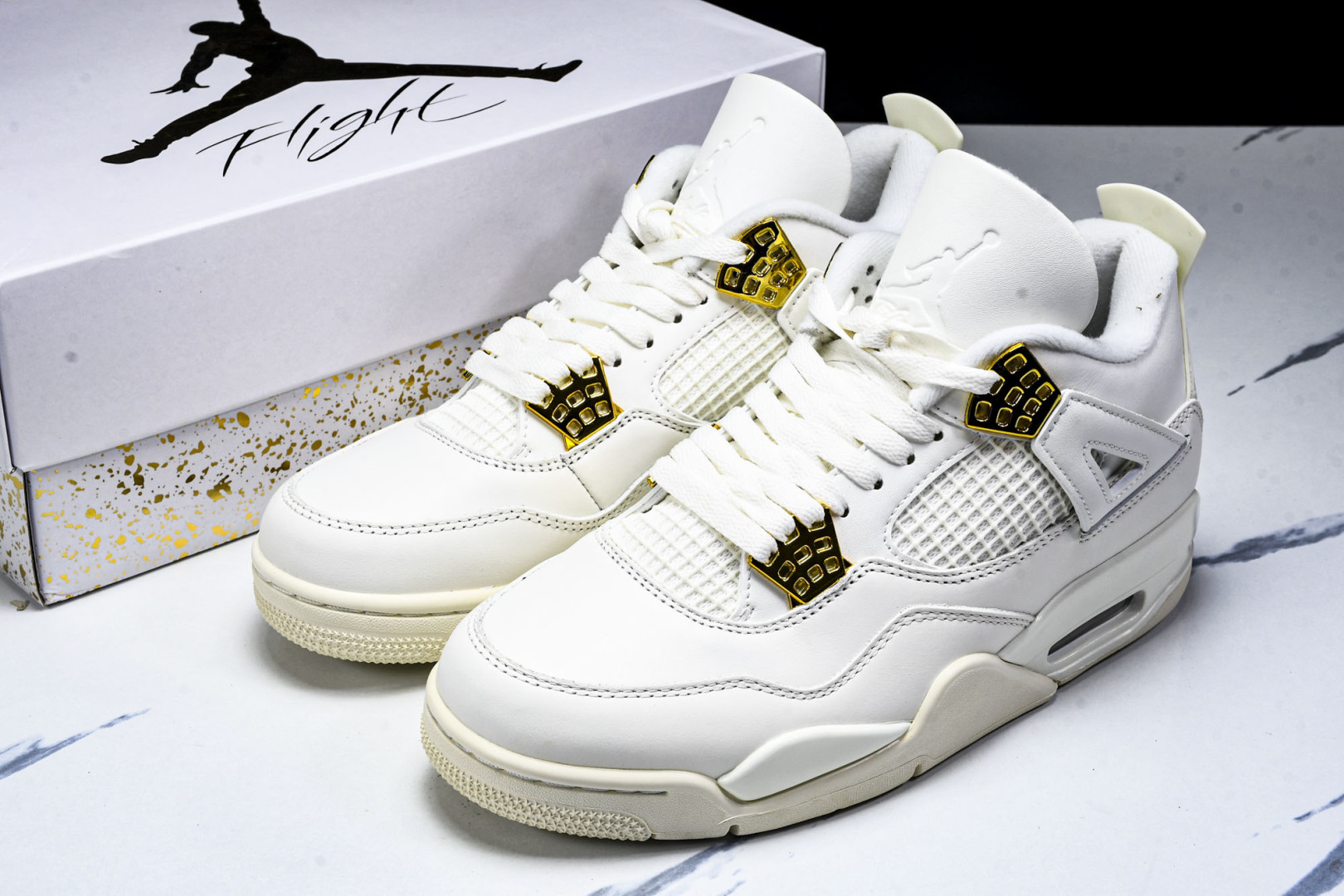  Air Jordan 4 Retro Metallic Gold AJ4 乔4米白金 AQ9129-1