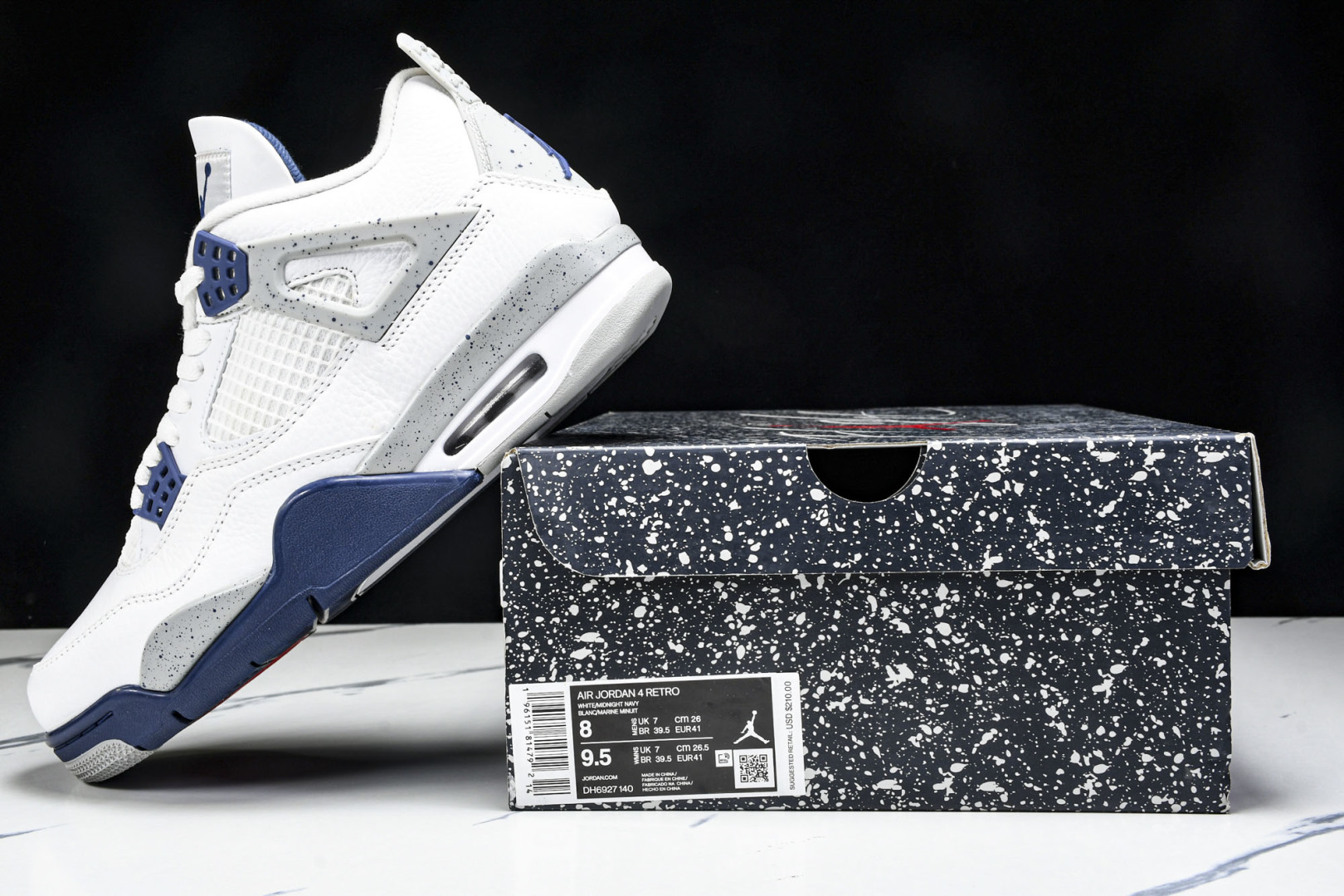  Air Jordan 4 Retro Midnight Navy AJ4 乔4 午夜蓝 男子文化篮球鞋