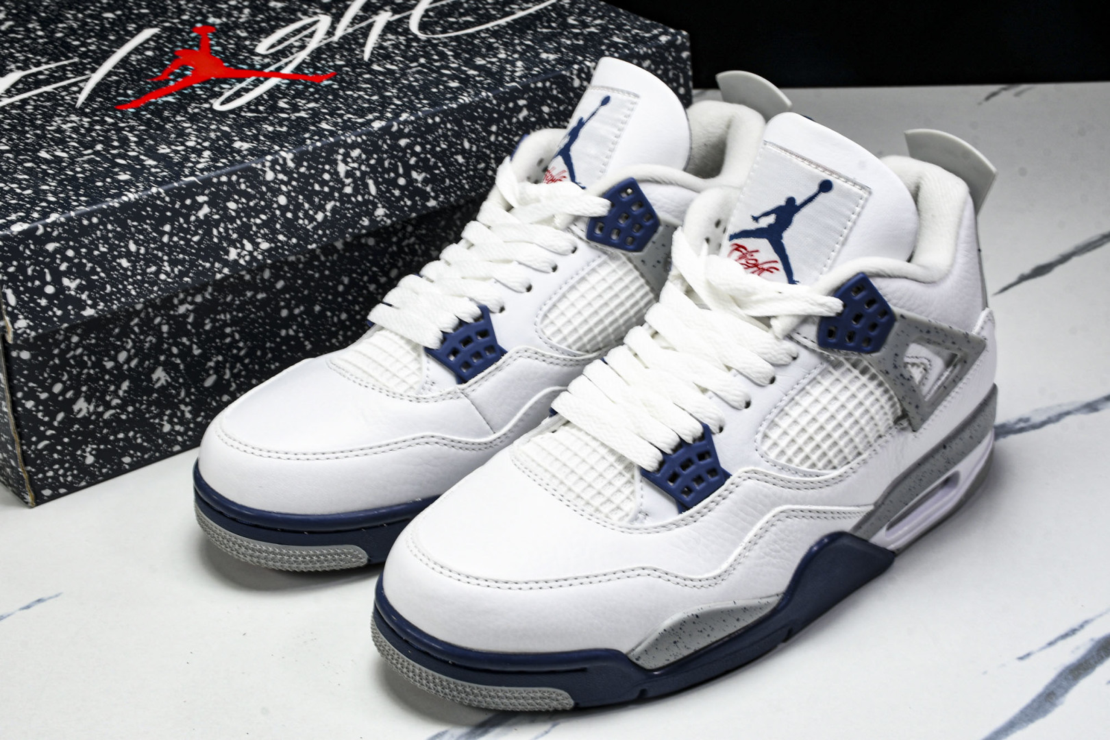  Air Jordan 4 Retro Midnight Navy AJ4 乔4 午夜蓝 男子文化篮球鞋