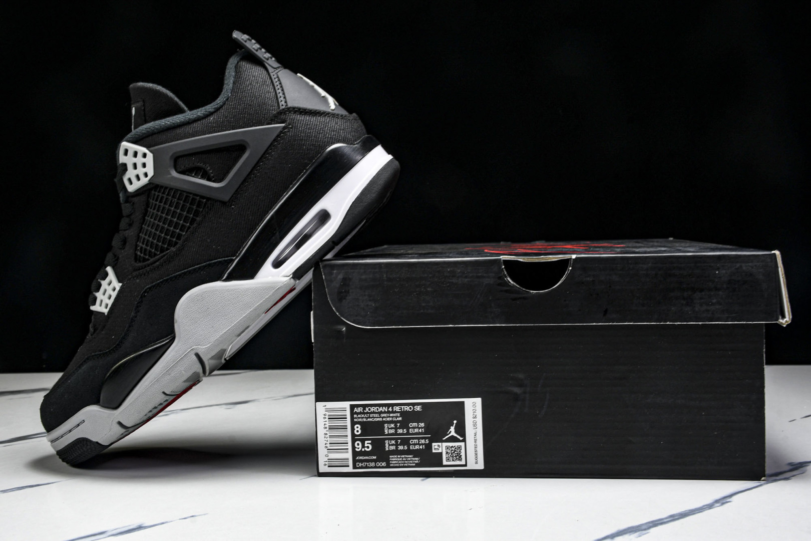  Air Jordan 4 Retro Olive Canvas AJ4 乔4黑灰牛仔 DH7138-0